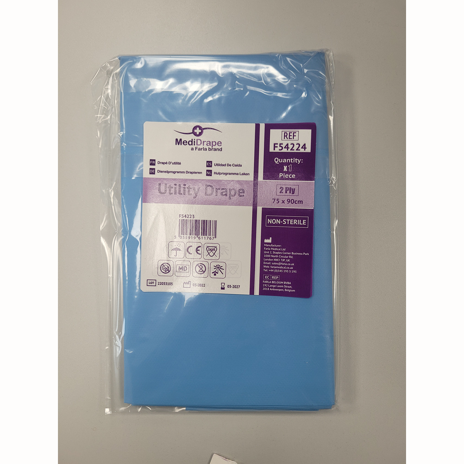 MediDrape Utility Drape | 75 x 90cm | Non-Sterile | Pack of 40
