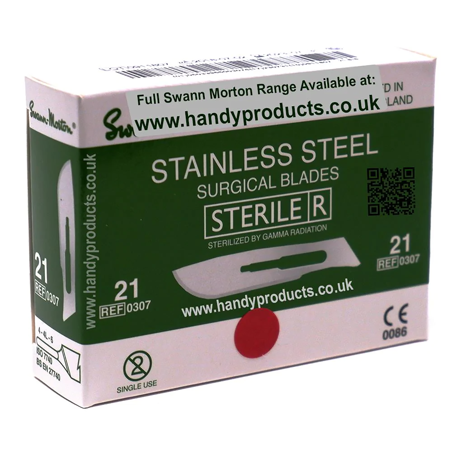 Swann Morton Stainless Steel Surgical Blade | No.21 | Sterile | Pack of 100 (1)