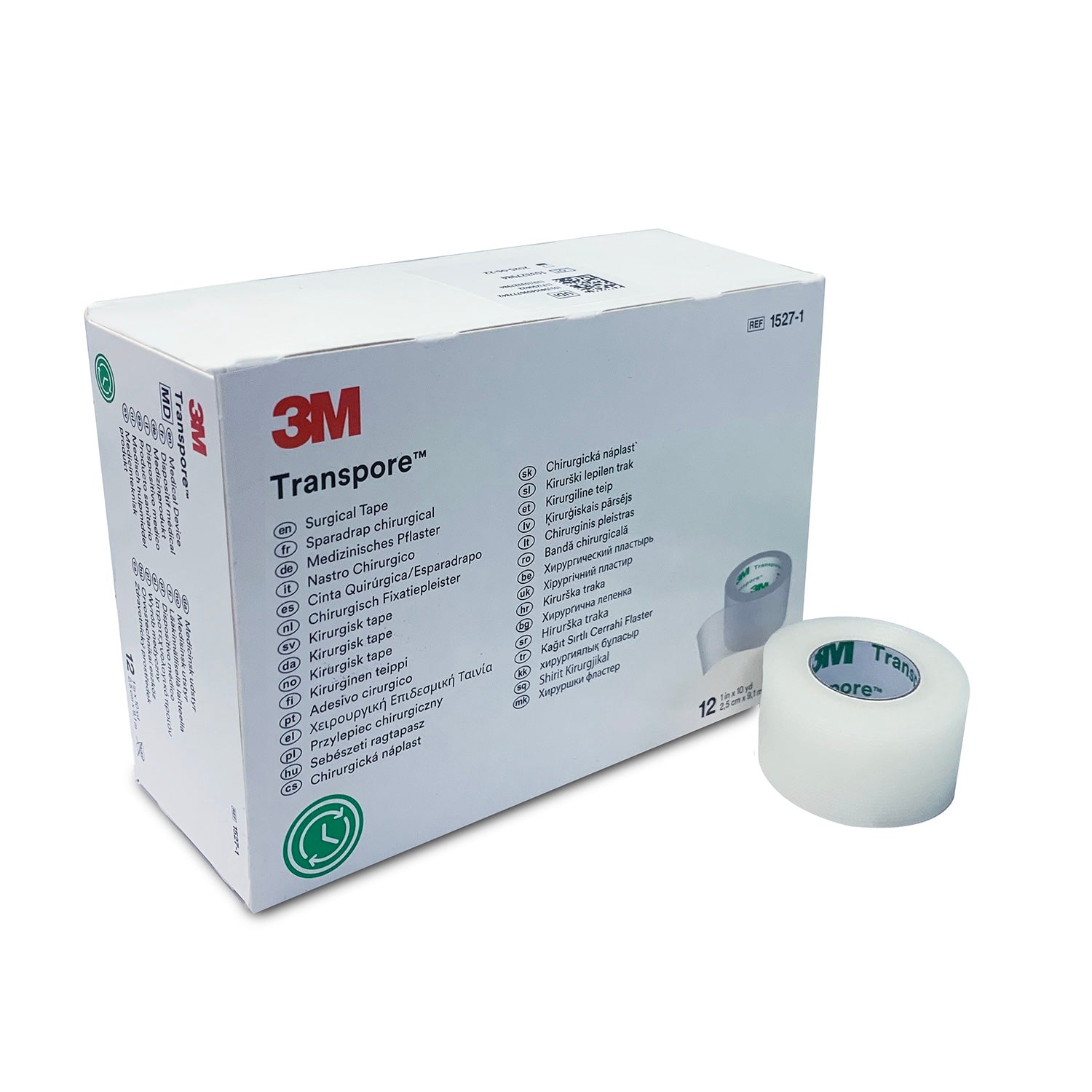 3M Transpore Surgical Tape | 2.5cm x 9.14m | Clear | Pack of 12