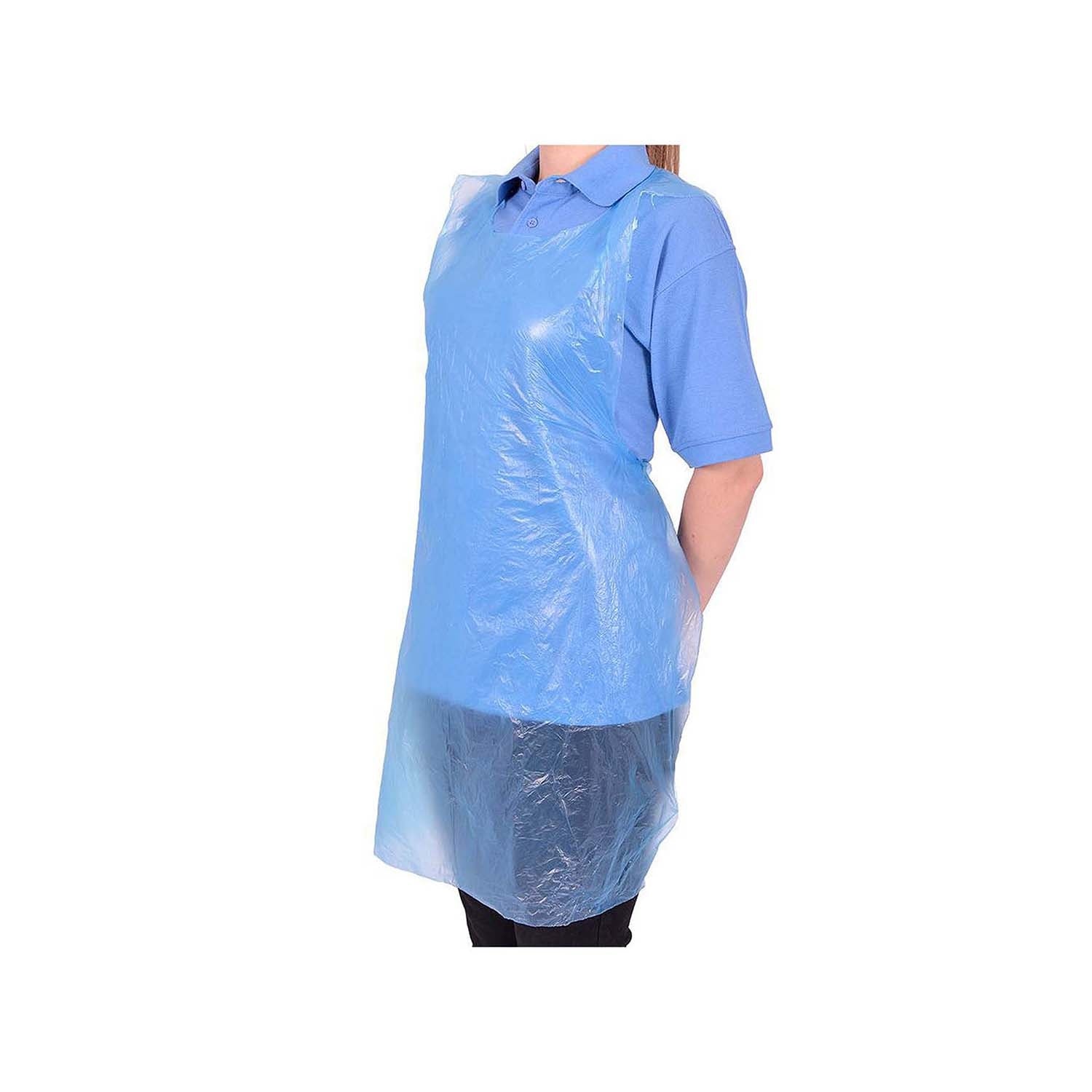 KleenMe Disposable Flat Aprons | Virgin LDPE | Blue | Pack of 100