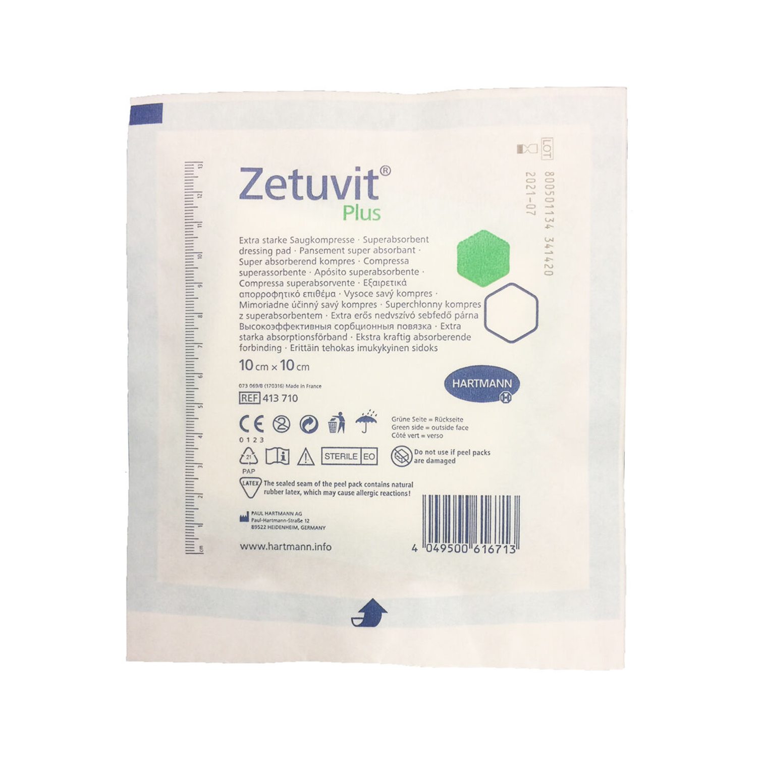 Zetuvit Plus Non-Adhesive Super Absorbent Dressing | 10 x 10cm | Pack of 10 (2)