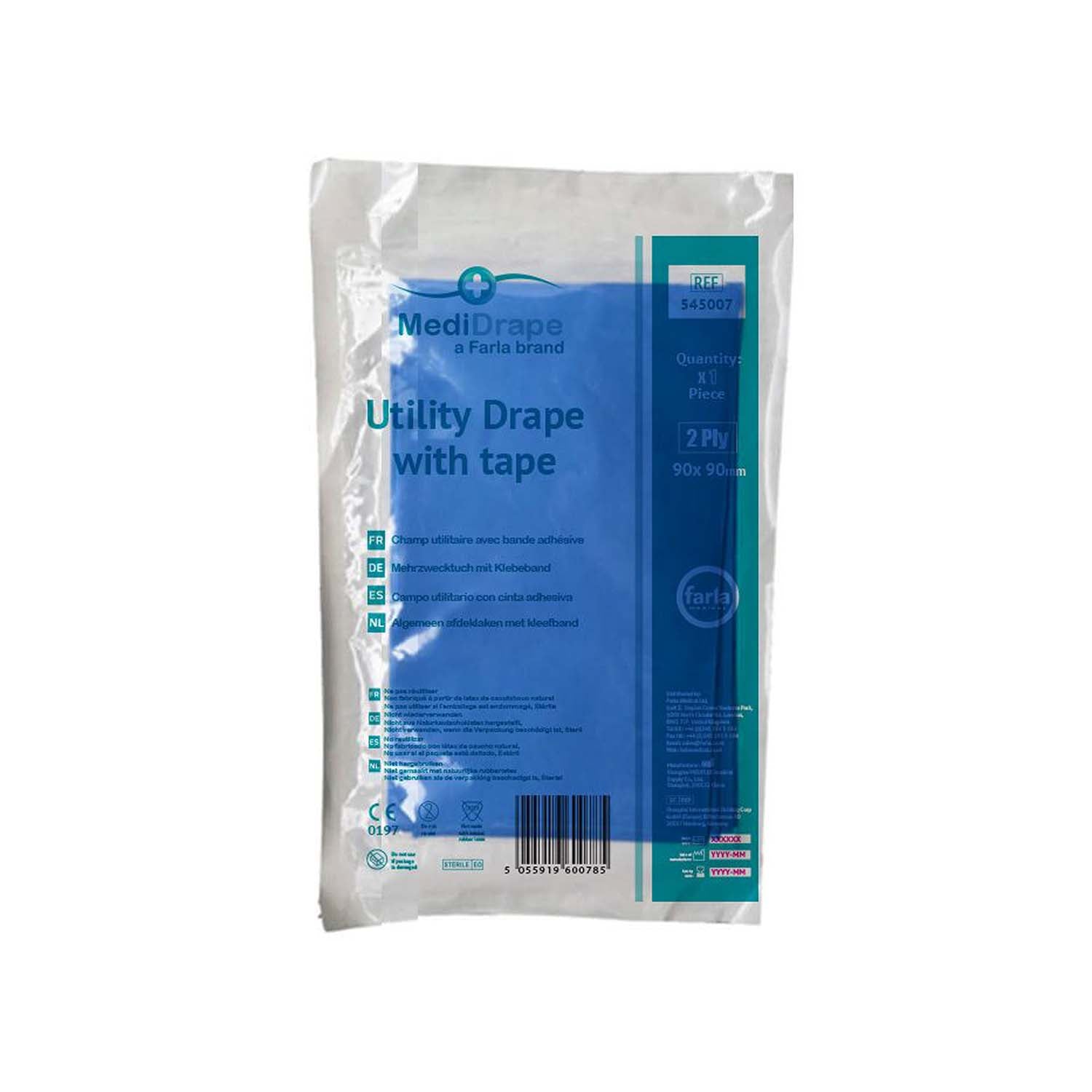 MediDrape Utility Drape with Tape | 90 x 90cm | Pack of 30 (1)