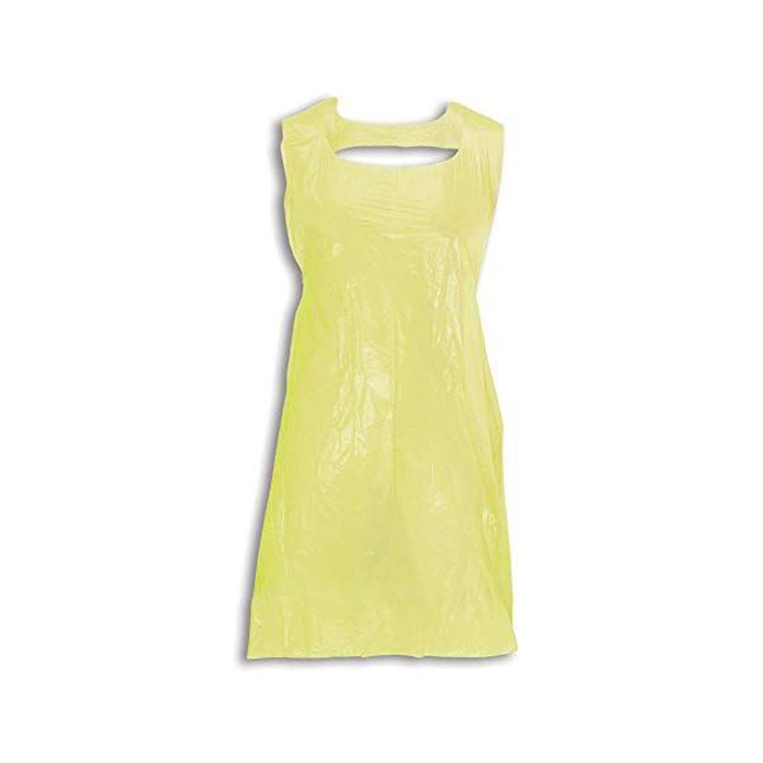 KleenMe Disposable Flat Aprons | Virgin LDPE | Yellow | Pack of 100