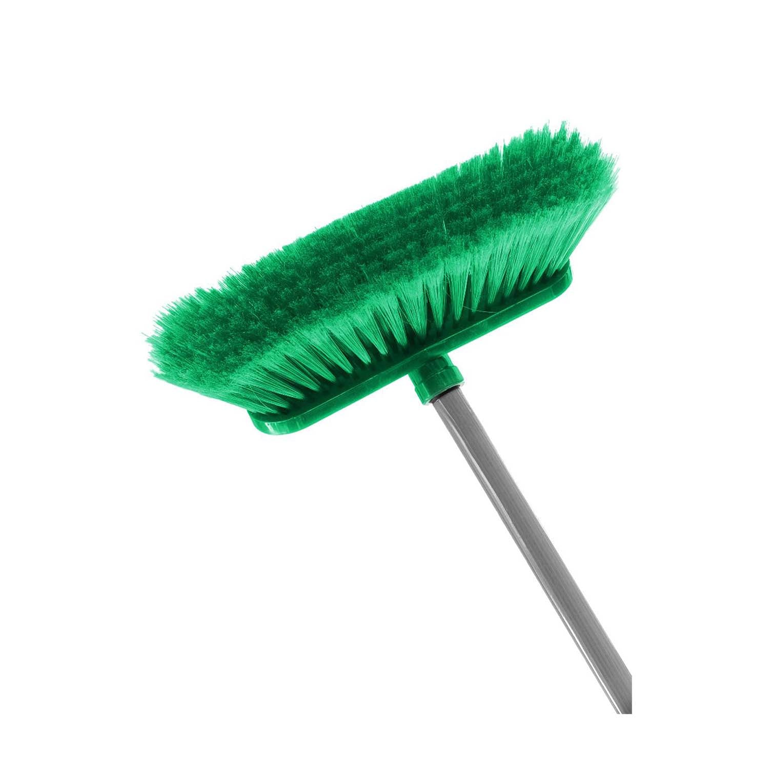 KleenMe Broom with Handle | PVC coated Wood | Green