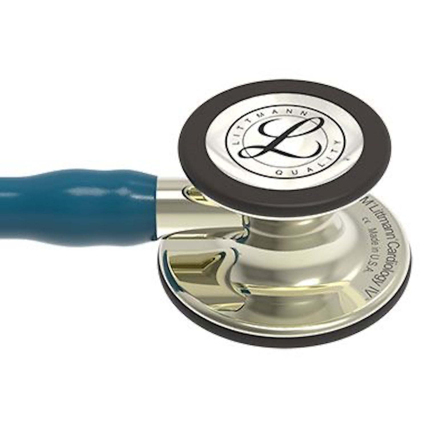 3M Littmann Cardiology IV Stethoscope | Champagne Chestpiece | Caribbean Blue Tube (5)