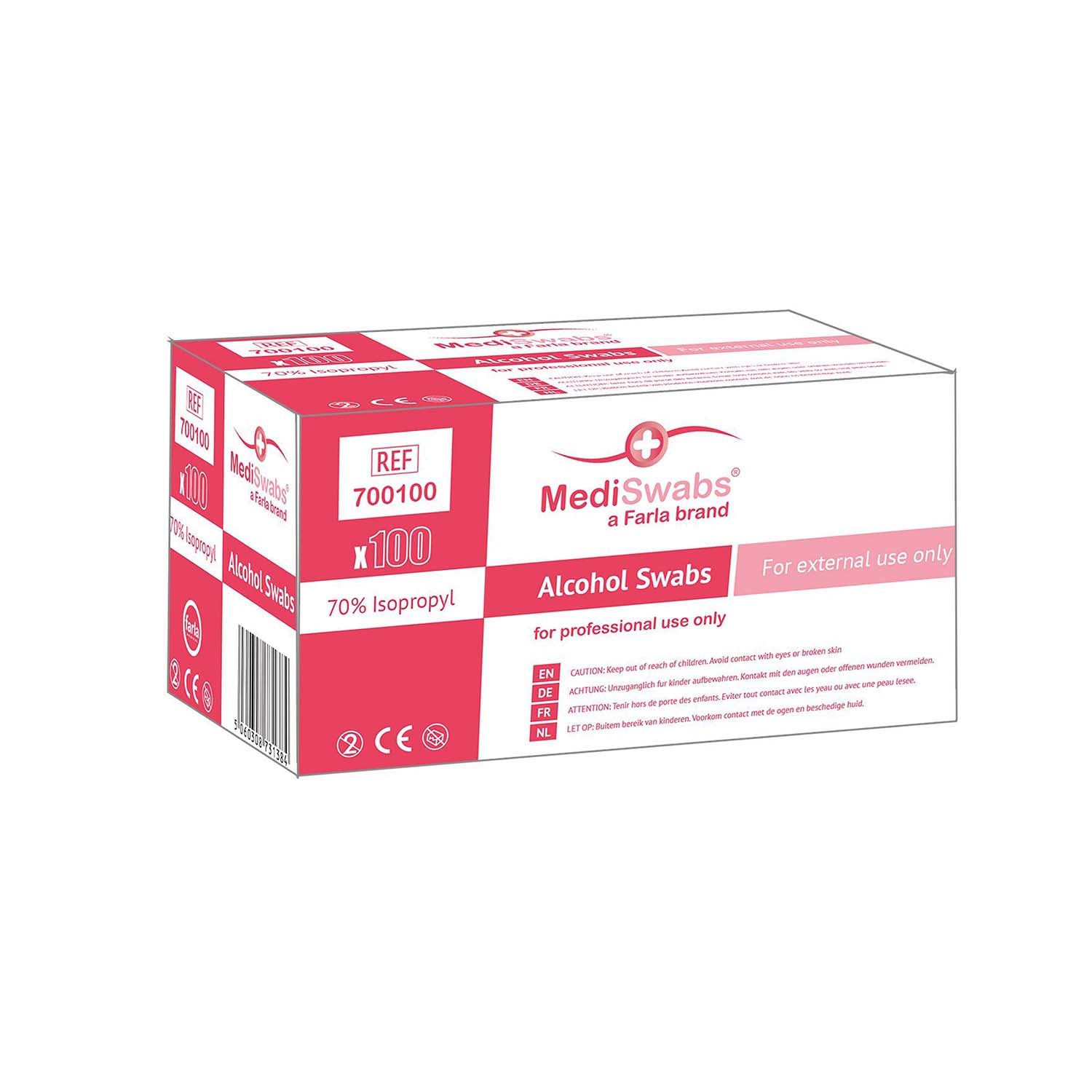 MediSwabs Alcohol Prep Pads | Pack of 100 Sachets (1)