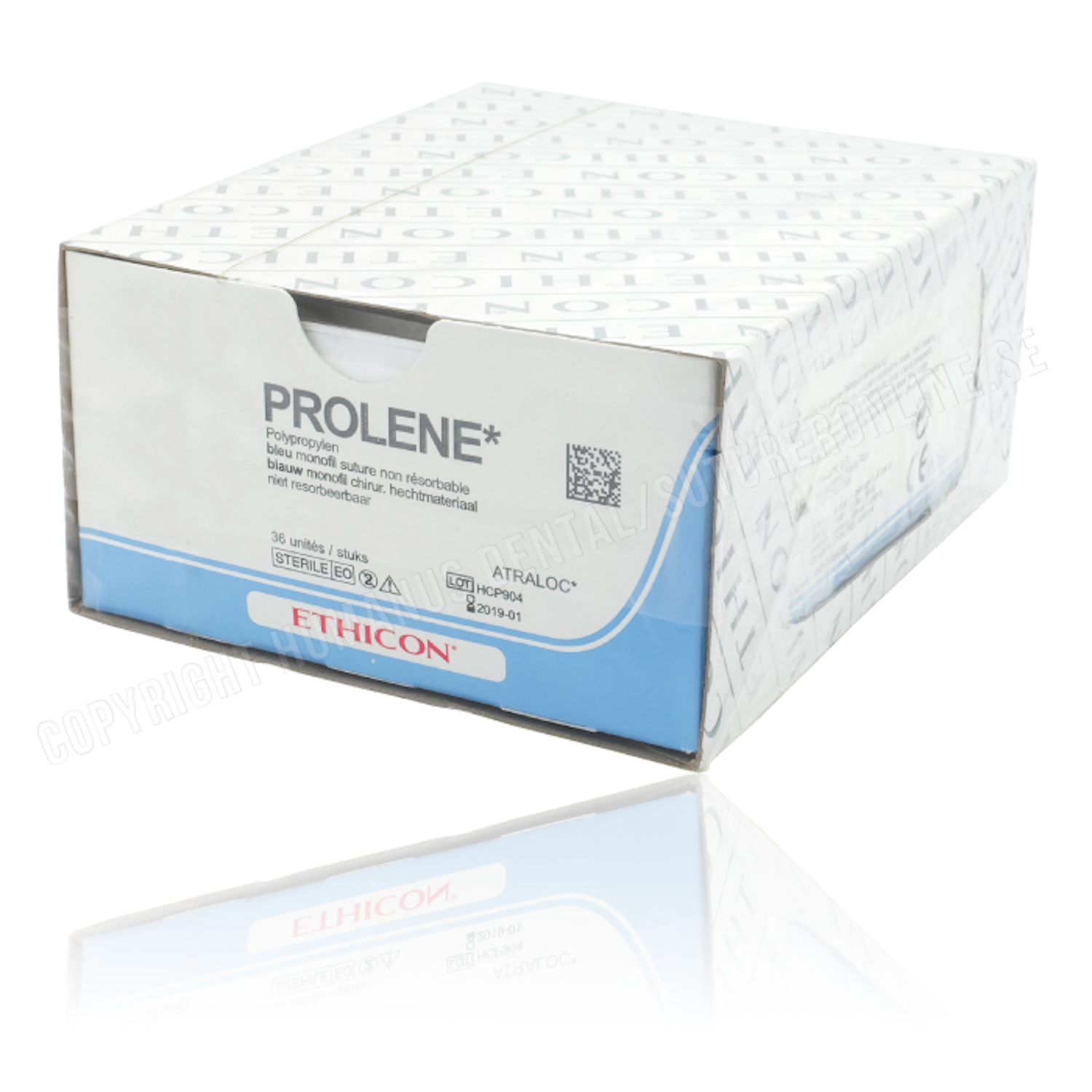 Ethicon Prolene Suture | Non Absorbable | Blue | Size: 5-0 | Length: 45cm | Needle: PC-3 Prime | Pack of 36 (1)