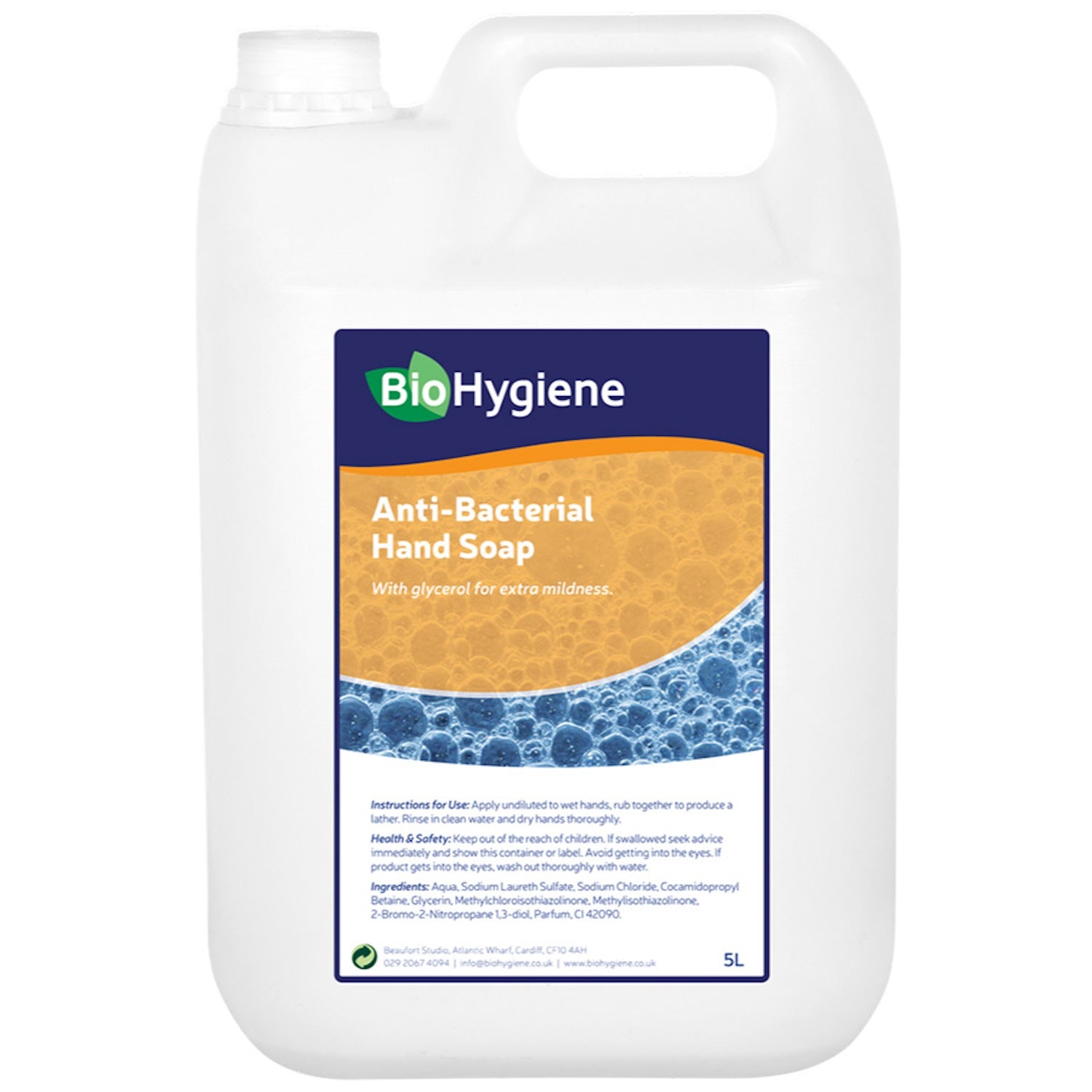 BioHygiene Antibac Hand Soap Blue | 5L | Single