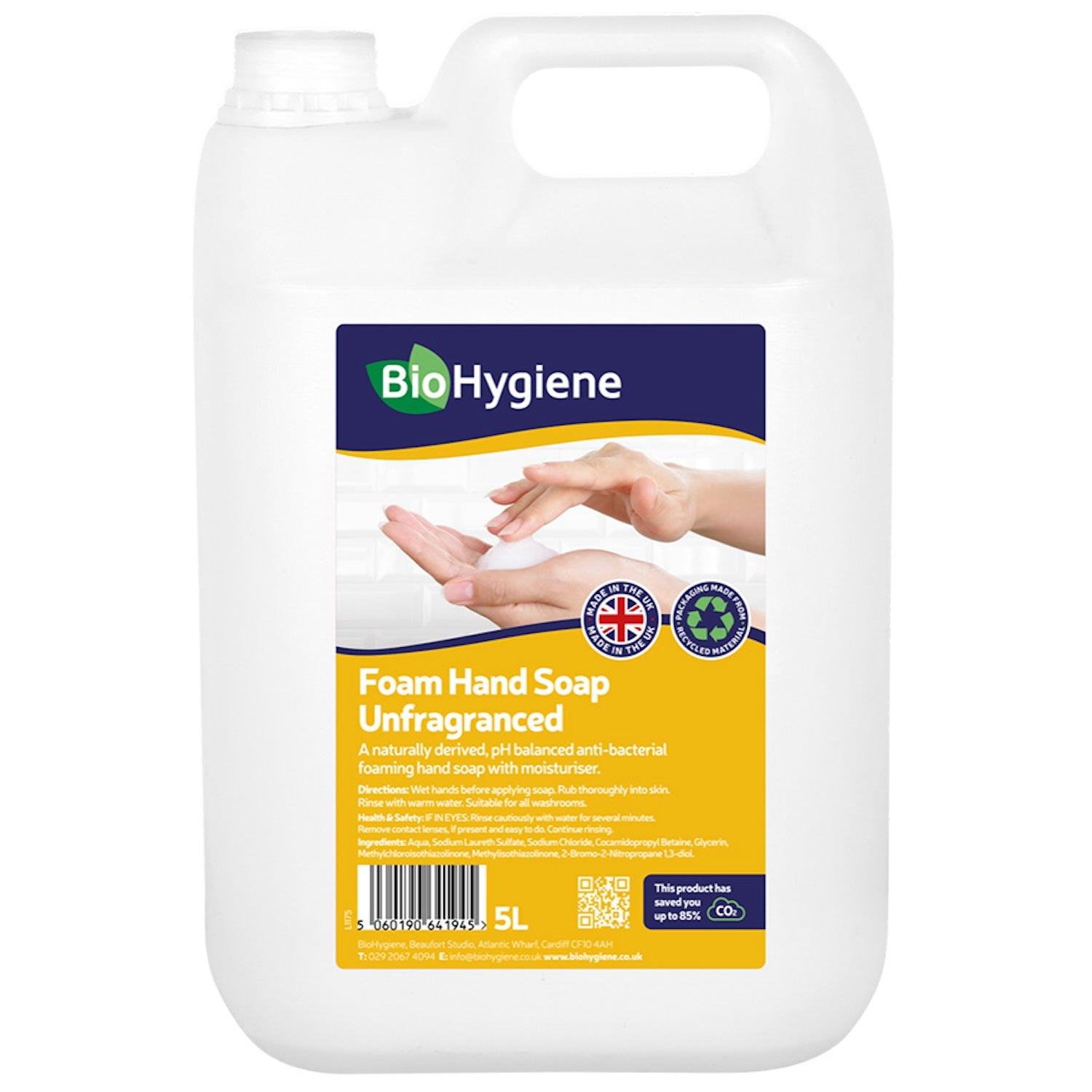 BioHygiene Foam Soap Unfragranced | 5L | Single