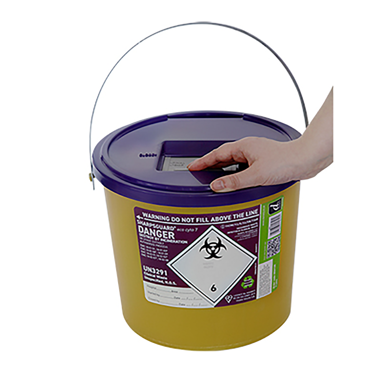 Sharpsguard Purple Sharps Bin | Recyclable | 7L