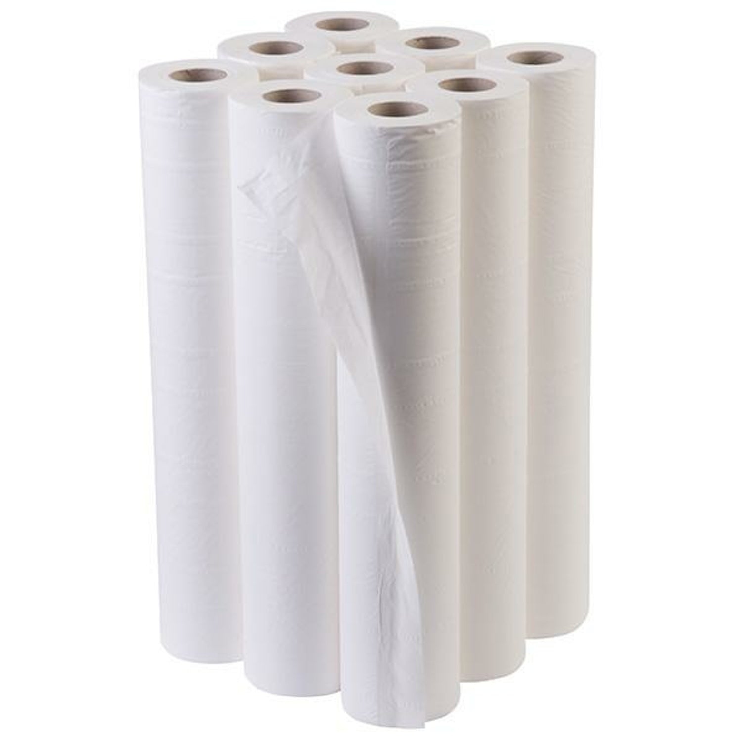Progena Couch Rolls | 50 x 40m | 2 ply | White | Pack of 9 Rolls
