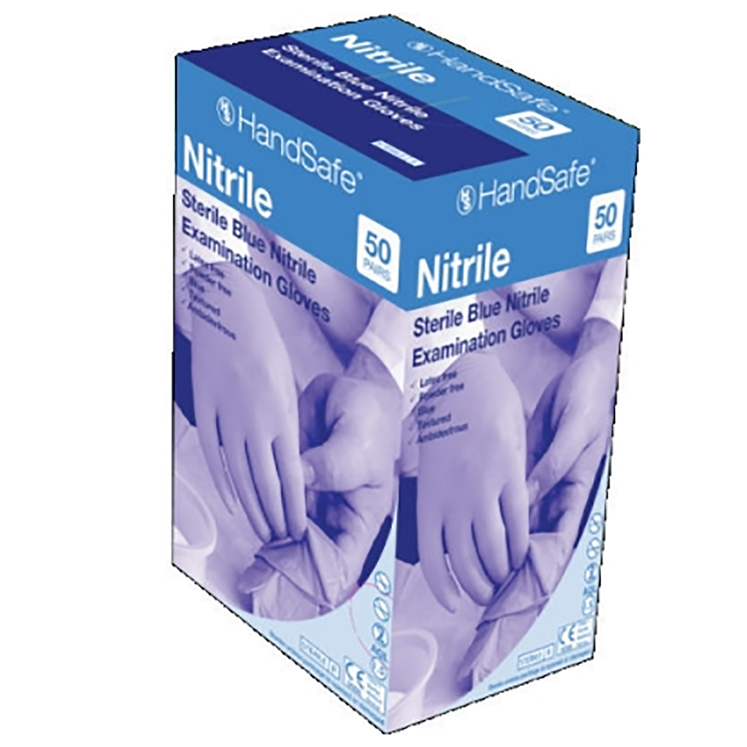 Handsafe Examination Nitrile Gloves | Powder Free | Sterile | Pack of 50 Pieces