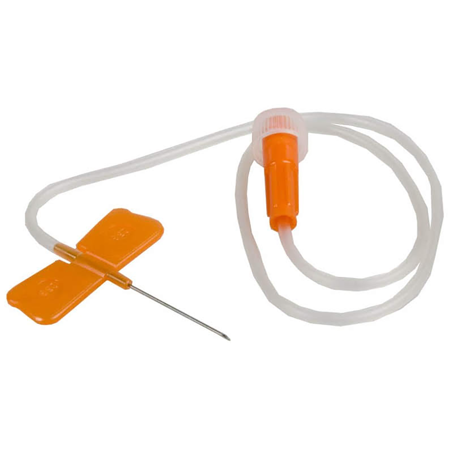 Butterfly Winged Needle Infusion Set | Orange | 25G x 19mm | Pack of 50