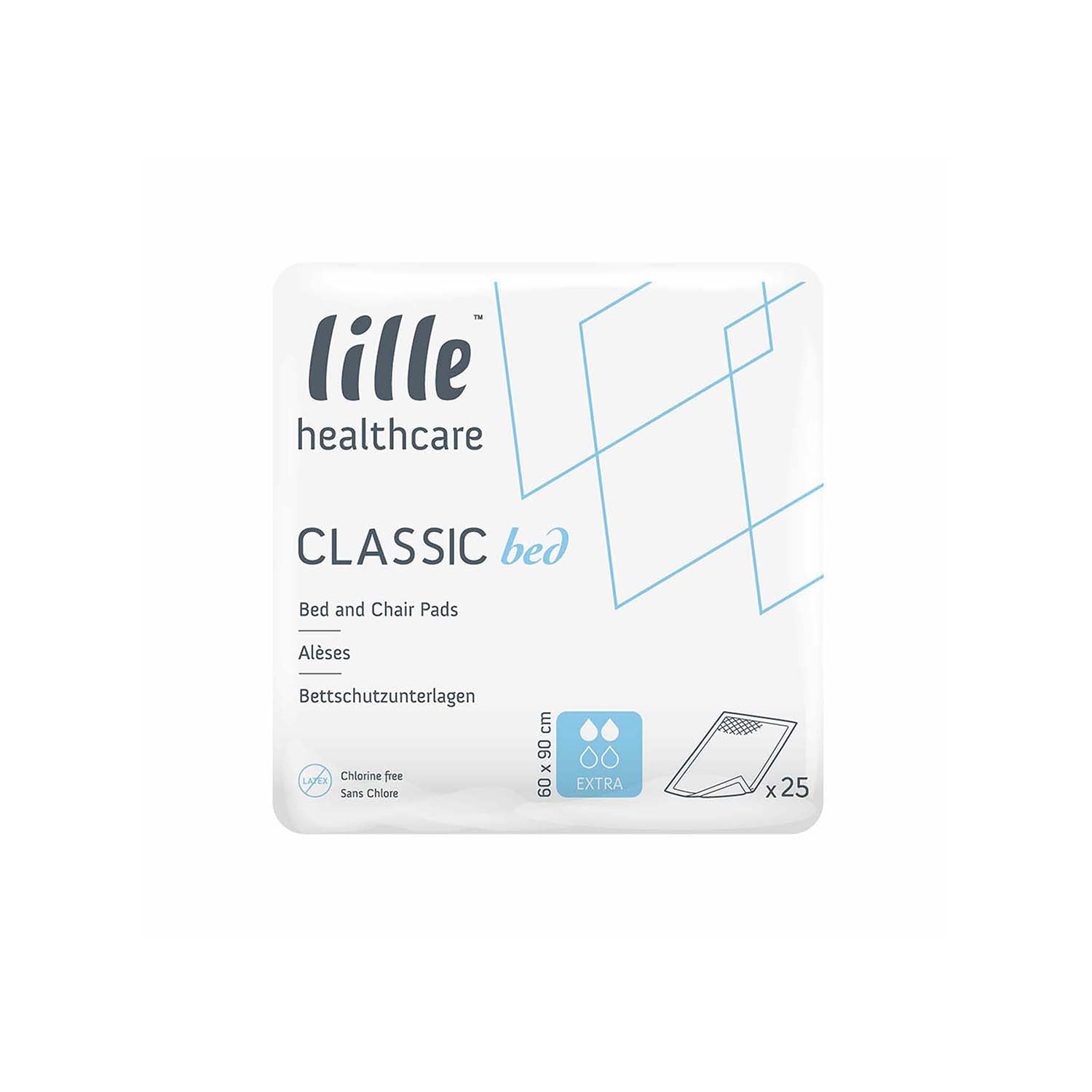 Lille Classic Bed Pads | Disposable | Extra | 60 x 90cm | Pack of 25 (2)