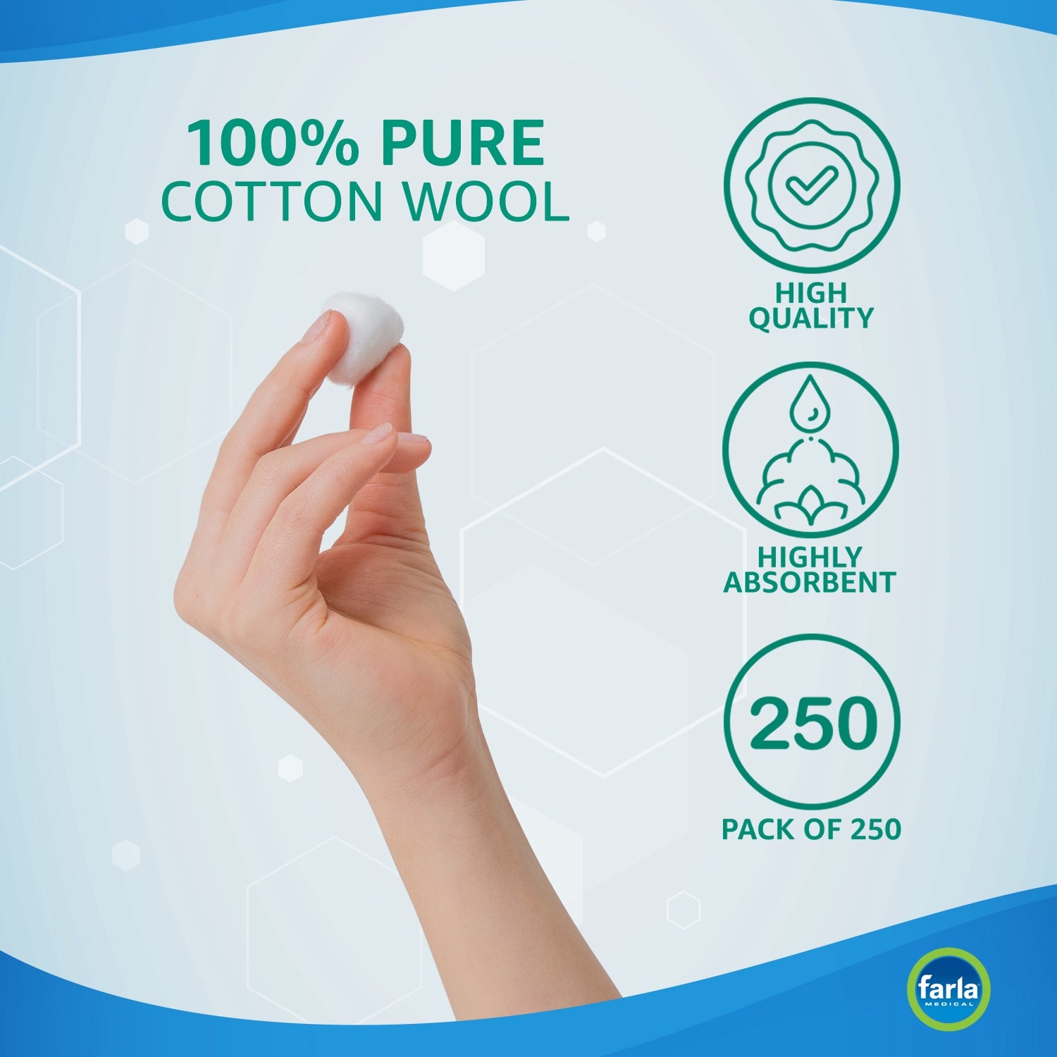 MediRange Cotton Wool Balls | Large | Pack of 250 | Short Expiry Date (2)