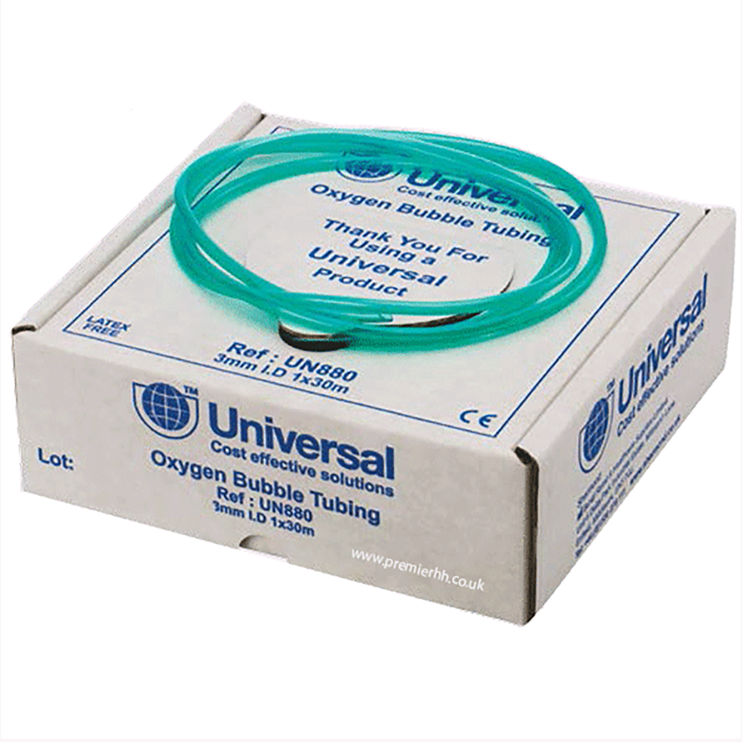 Universal Oxygen Tubing | 3mm x 1.8m | Single