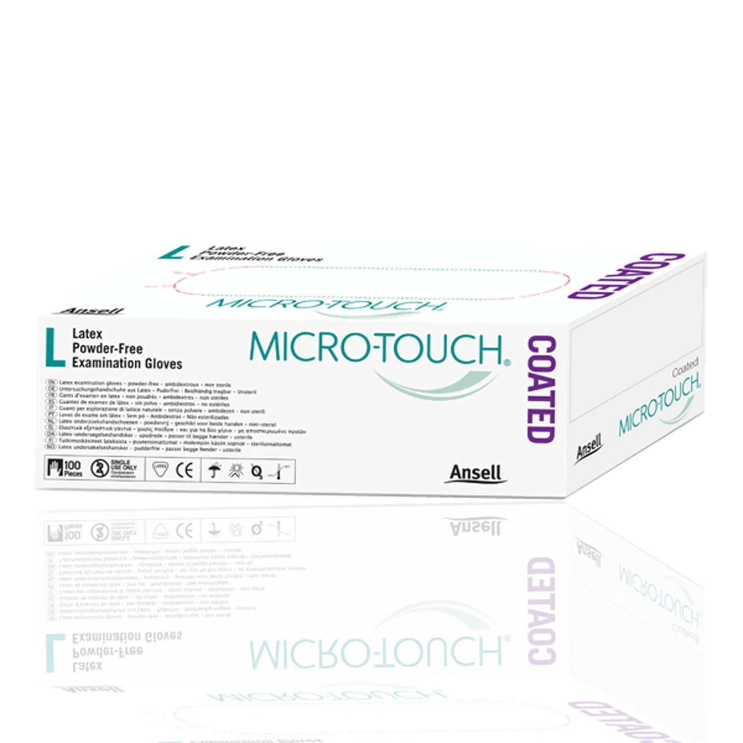 Micro Touch Coated Latex Gloves | Pack of 100 Pieces  | Short Expiry Date