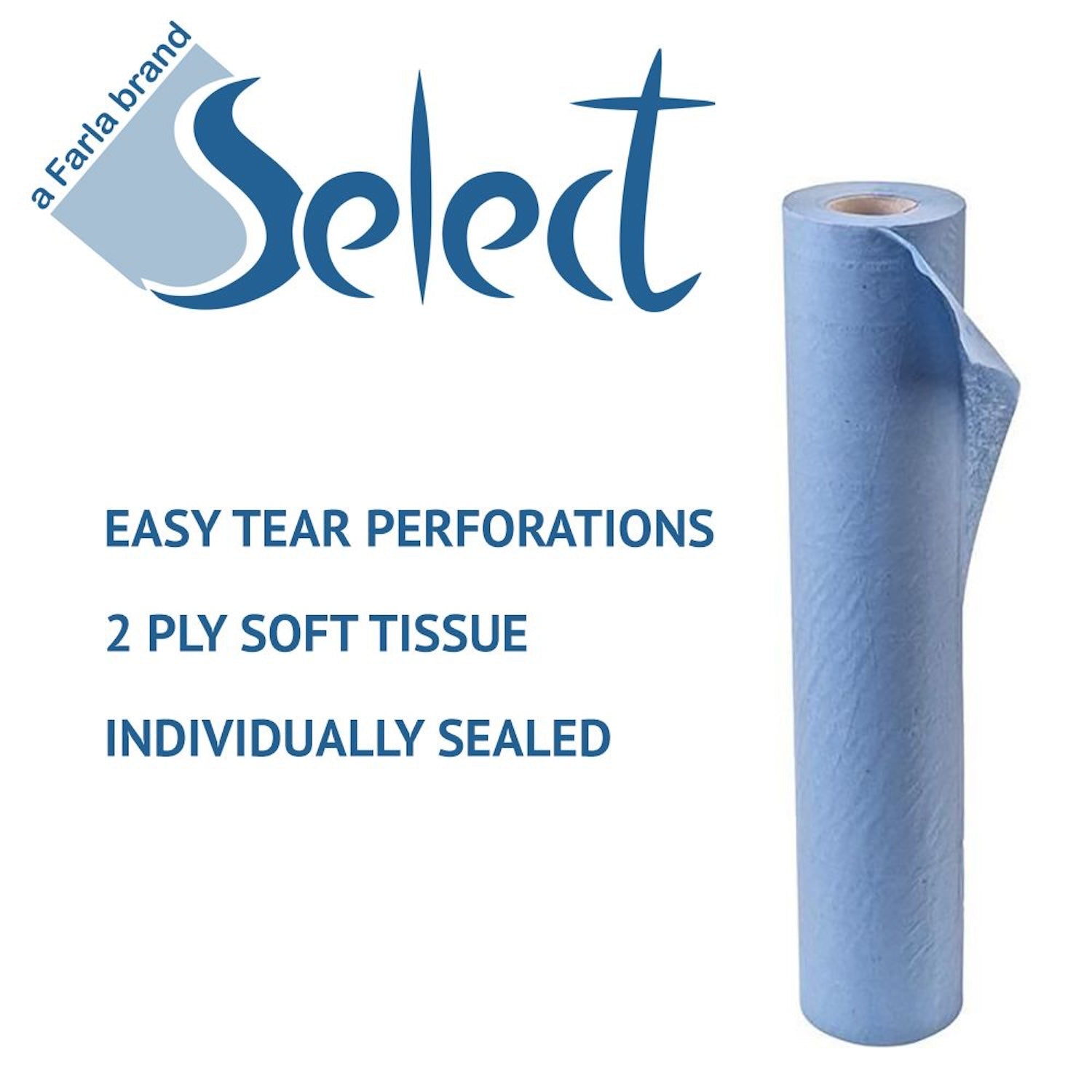 Select Couch Rolls | Blue | 40m x 50cm | Pack of 9 (3)