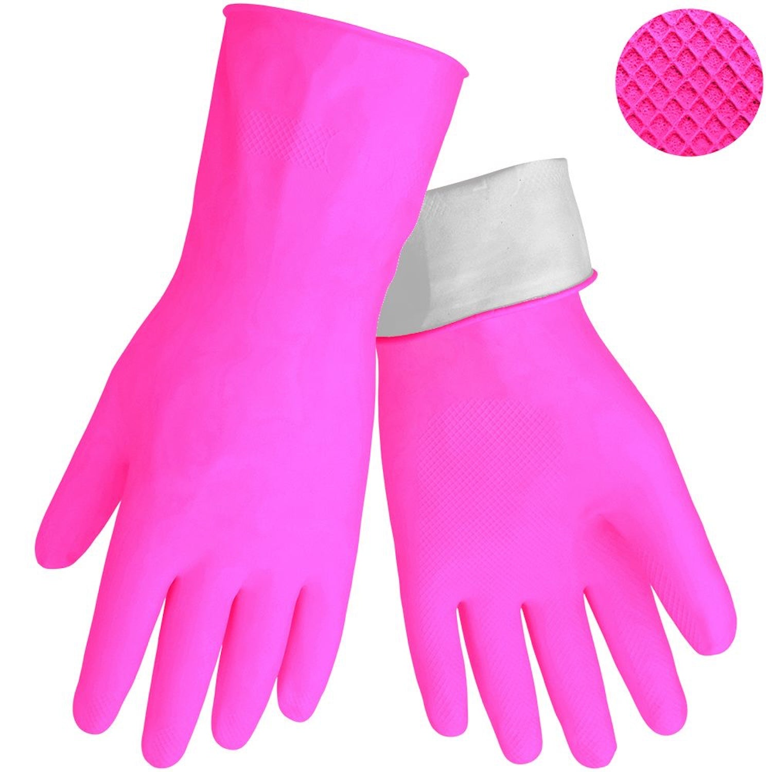 Rubber Gloves | Pink | XLarge | Single & Rubber Gloves | Pink | Small | Single