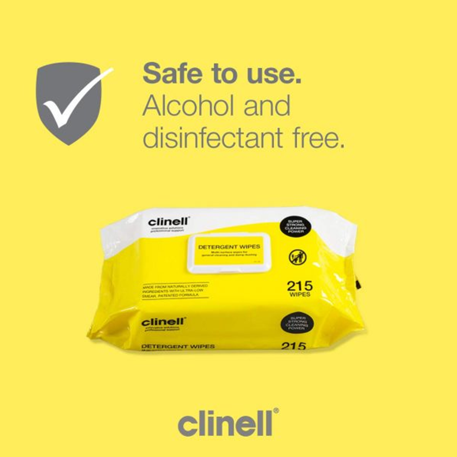 Clinell Detergent Wipes | 22 x 27.5cm | Pack of 215 (2)