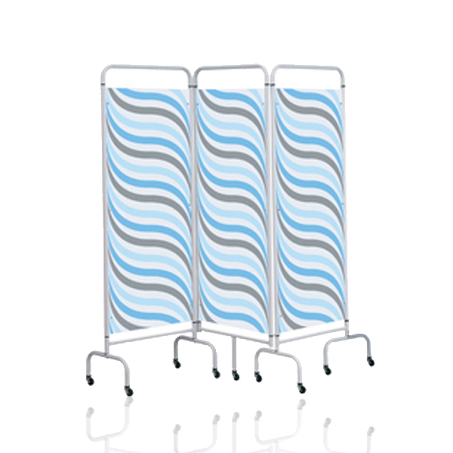 Sunflower 3 Section Mobile Folding Screen with Hygienic Disposable Curtains