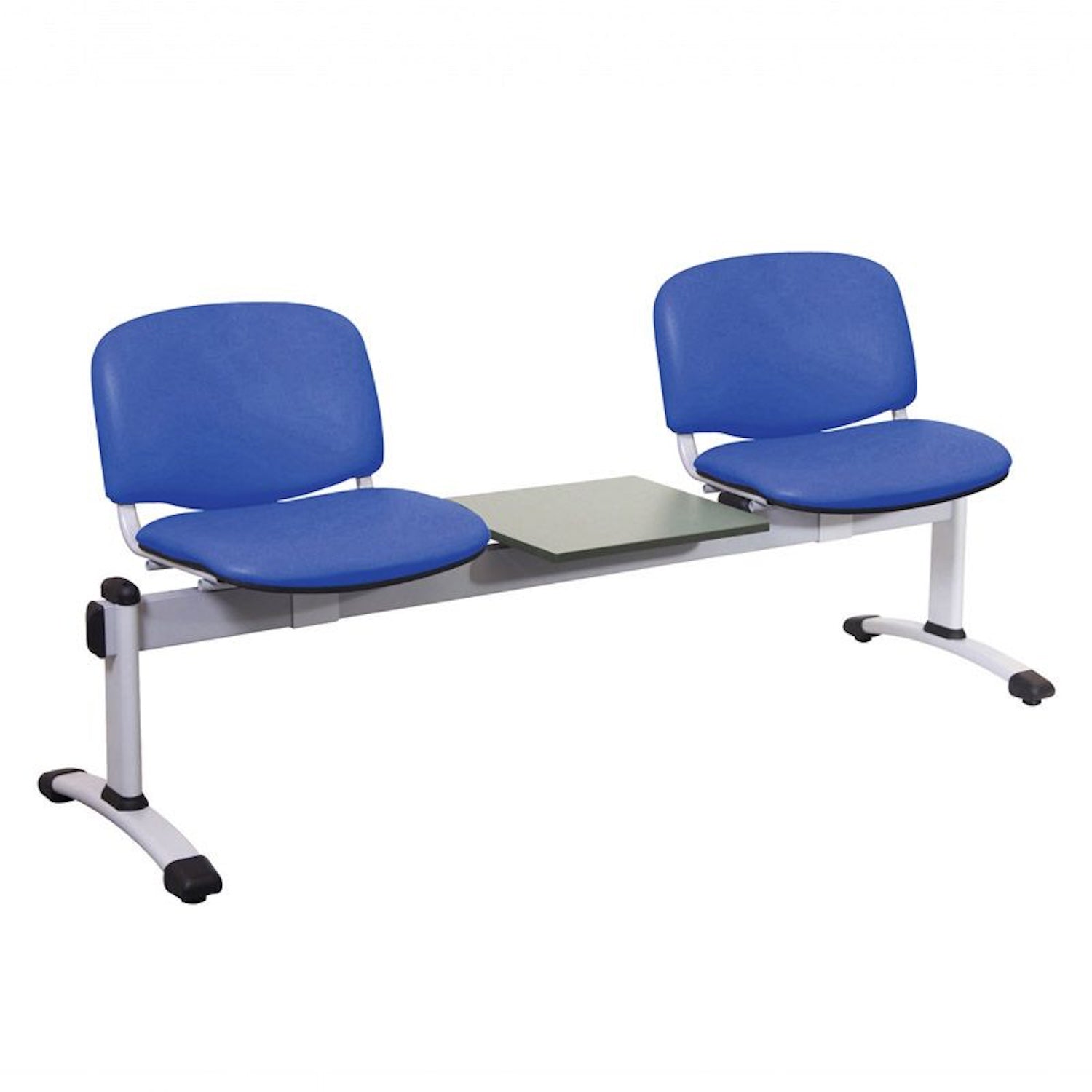 Sunflower Visitor 2 Anti-bacterial Vinyl Upholstery Seats & 1 Table Module in Mid Blue