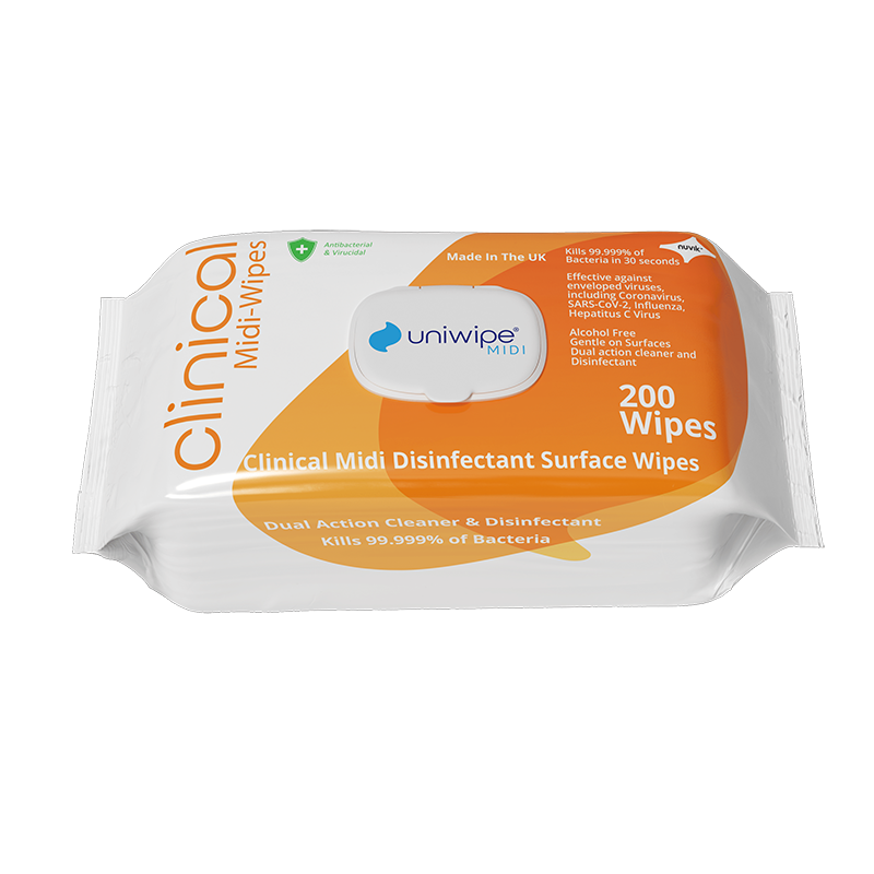 Uniwipe Clinical Disinfectant Wipes | Pack of 200 Wipes