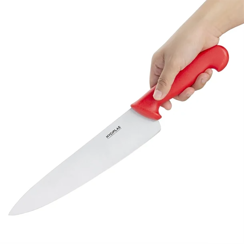 Hygiplas Chef Knife | Red | 25cm | Single (1)