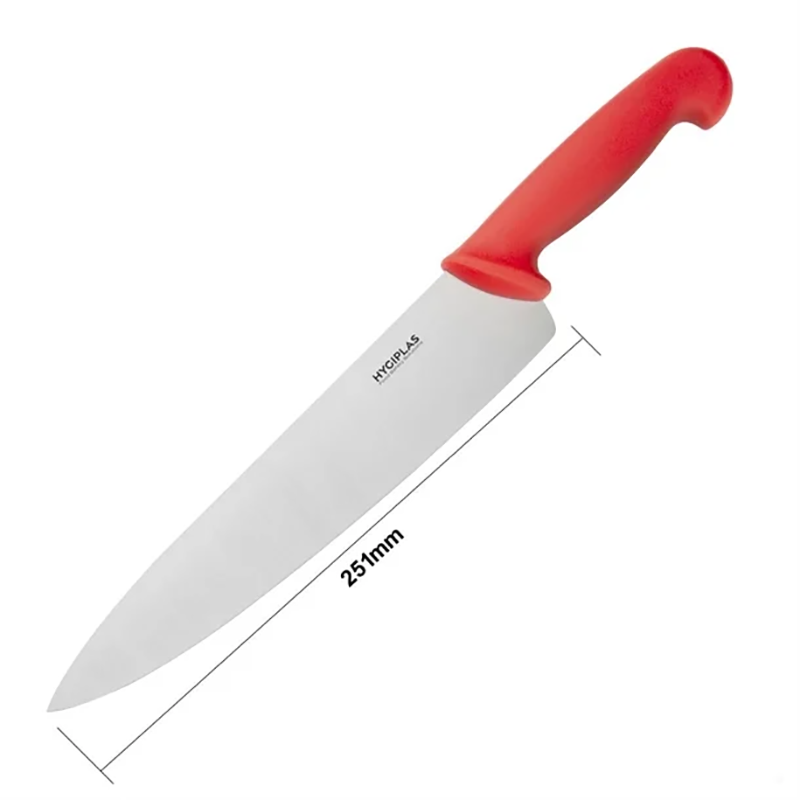 Hygiplas Chef Knife | Red | 25cm | Single (4)