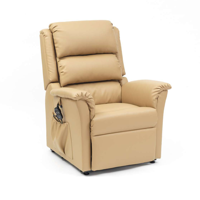 Nevada PVC Dual Riser Recliner | Cobblestone