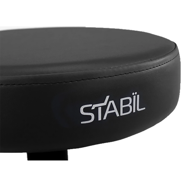 Stabil Premium Rolling Stool | Black | Single (2)