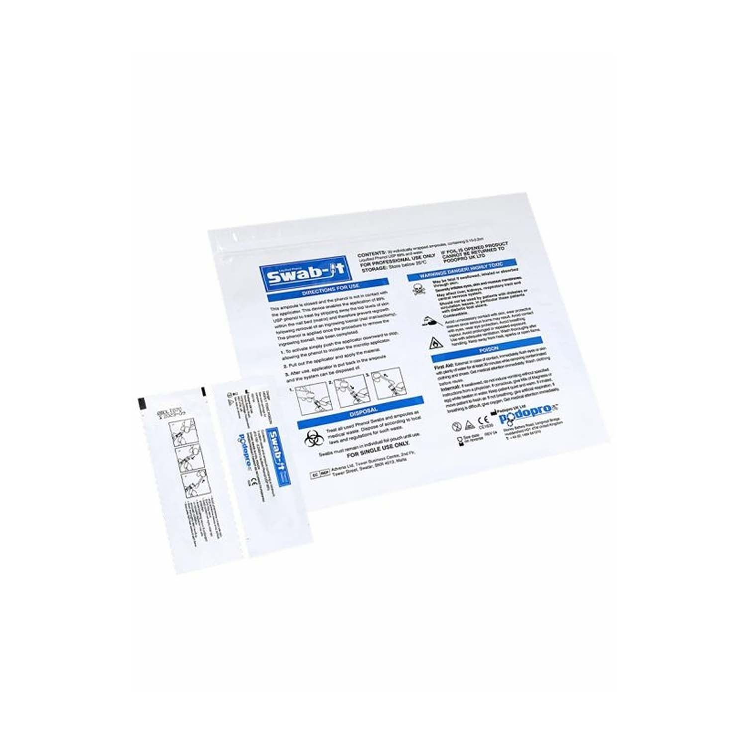 DLT Podiatry Phenol Swab-It | 0.2ml | Pack of 12 (2)