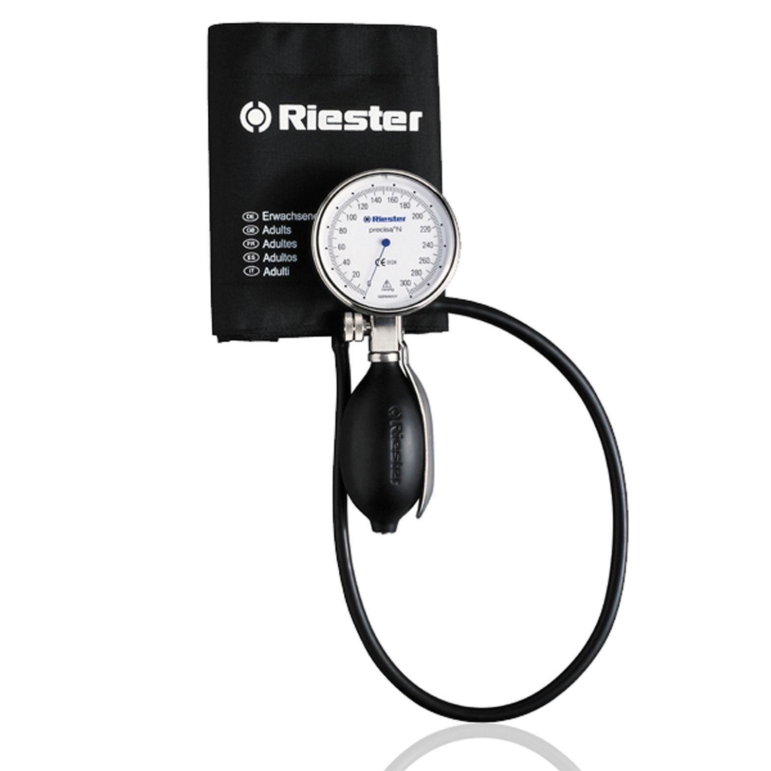 Riester Precisa N 1 Tube Aluminum Aneroid Adult Sphygmomanometer 64mm