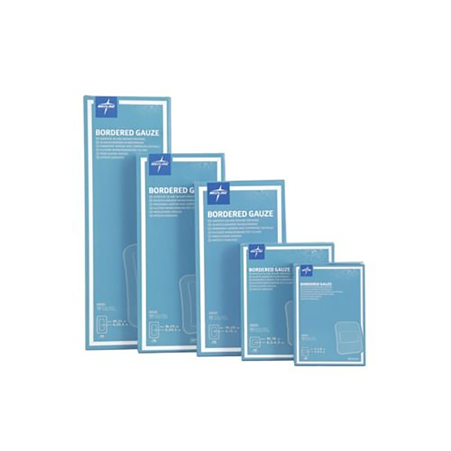 Medline Bordered Gauze Dressing with Pad | 10 x 35cm | Pack of 15 | Short Expiry Date