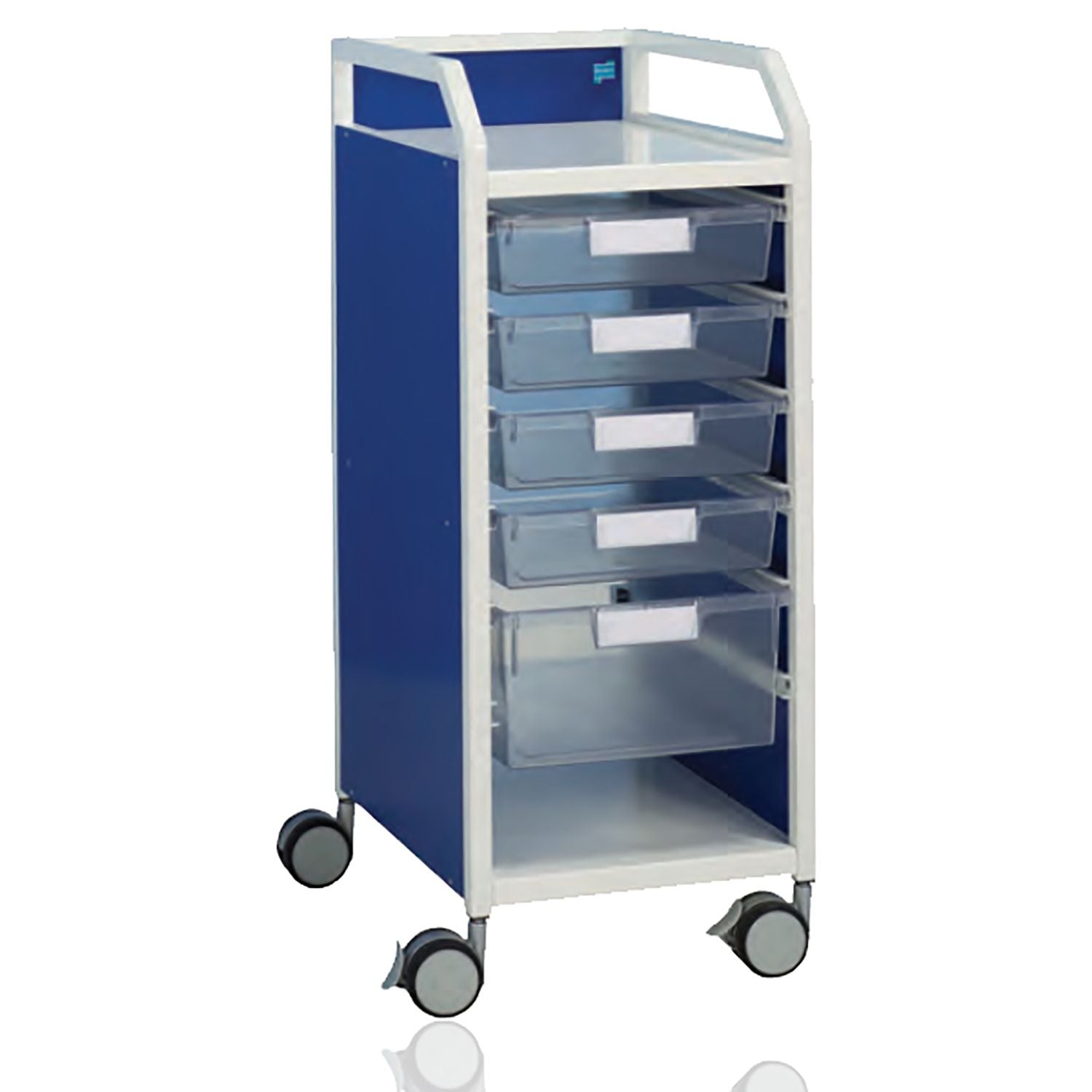 Howarth 2 Trolley with White Panels 960 x 265 x 445mm (HxWxD)