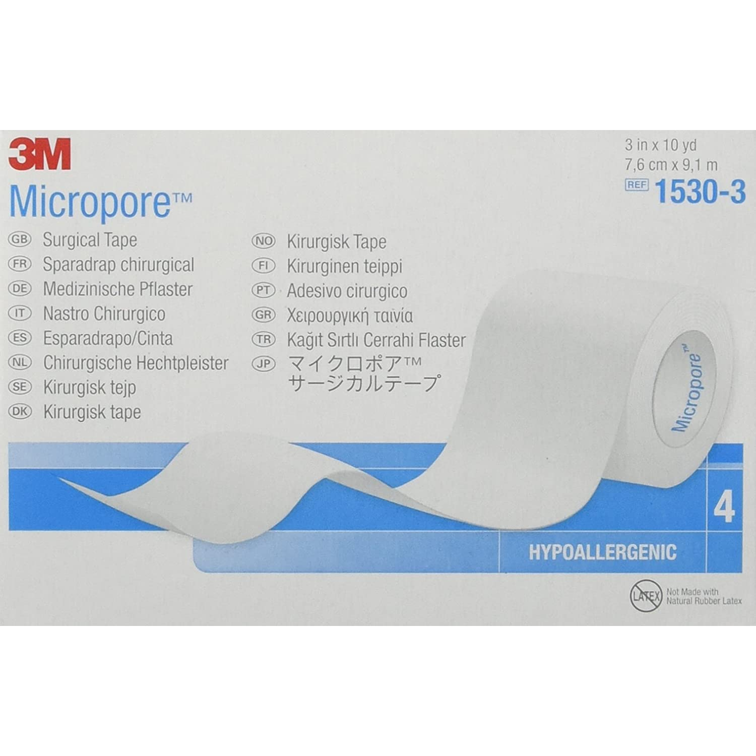 Micropore Adhesive Tape | 7.5cm x 9.1m | Pack of 4