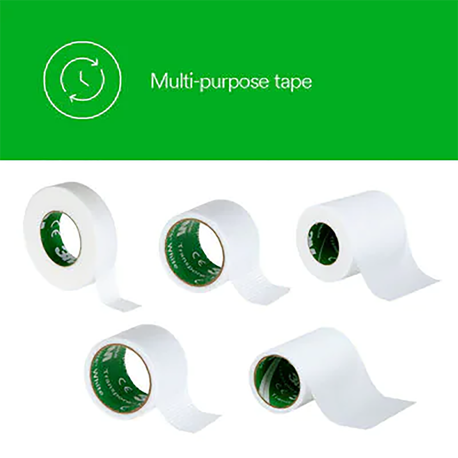 3M Transpore Surgical Tape (White) | 5cm x 9.1m | Pack of 6 Rolls (3)