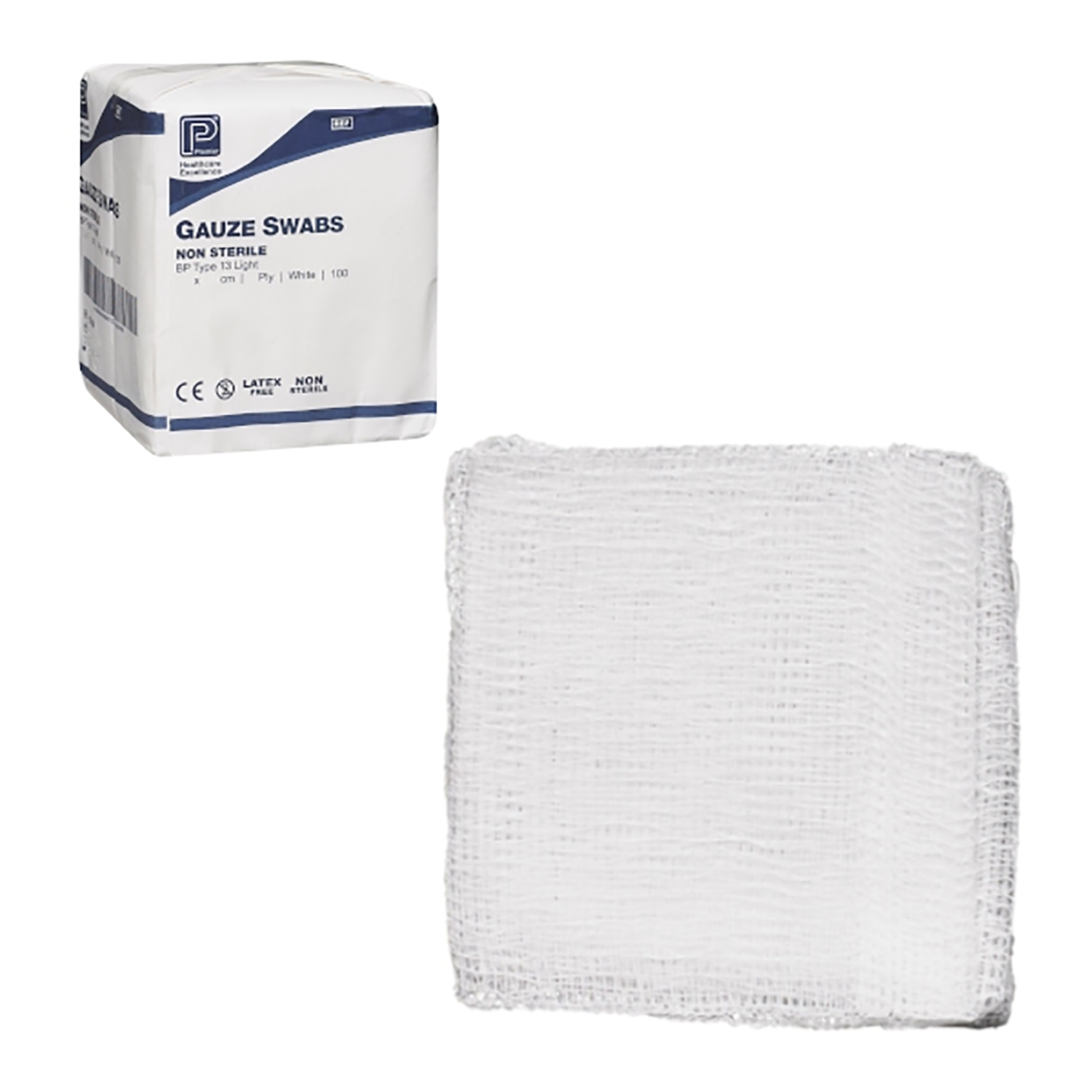 Premier Gauze Swabs | Non-Sterile | 8ply | 5 x 5cm | Pack of 100 (2)