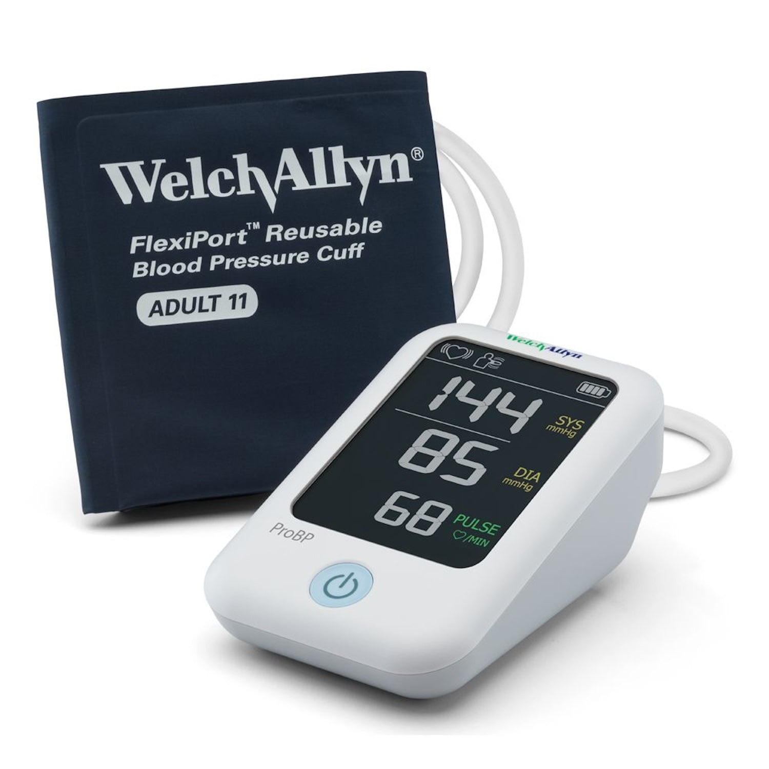 Welch Allyn ProBP 2000 BP unit with size 11 Adult FlexiPort Reusable BP Cuff & power supply