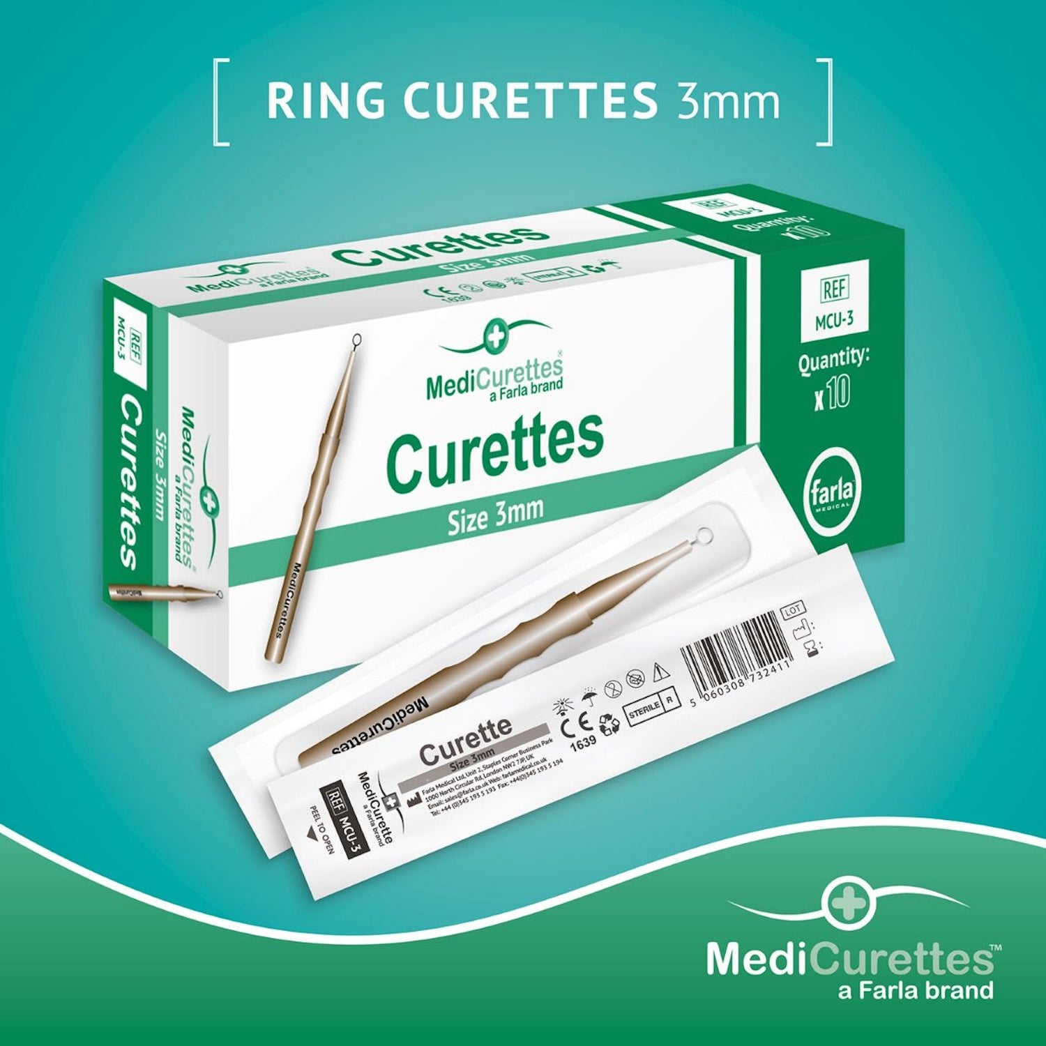 MediCurettes Ring Curettes | 3mm | Pack of 10 (1)