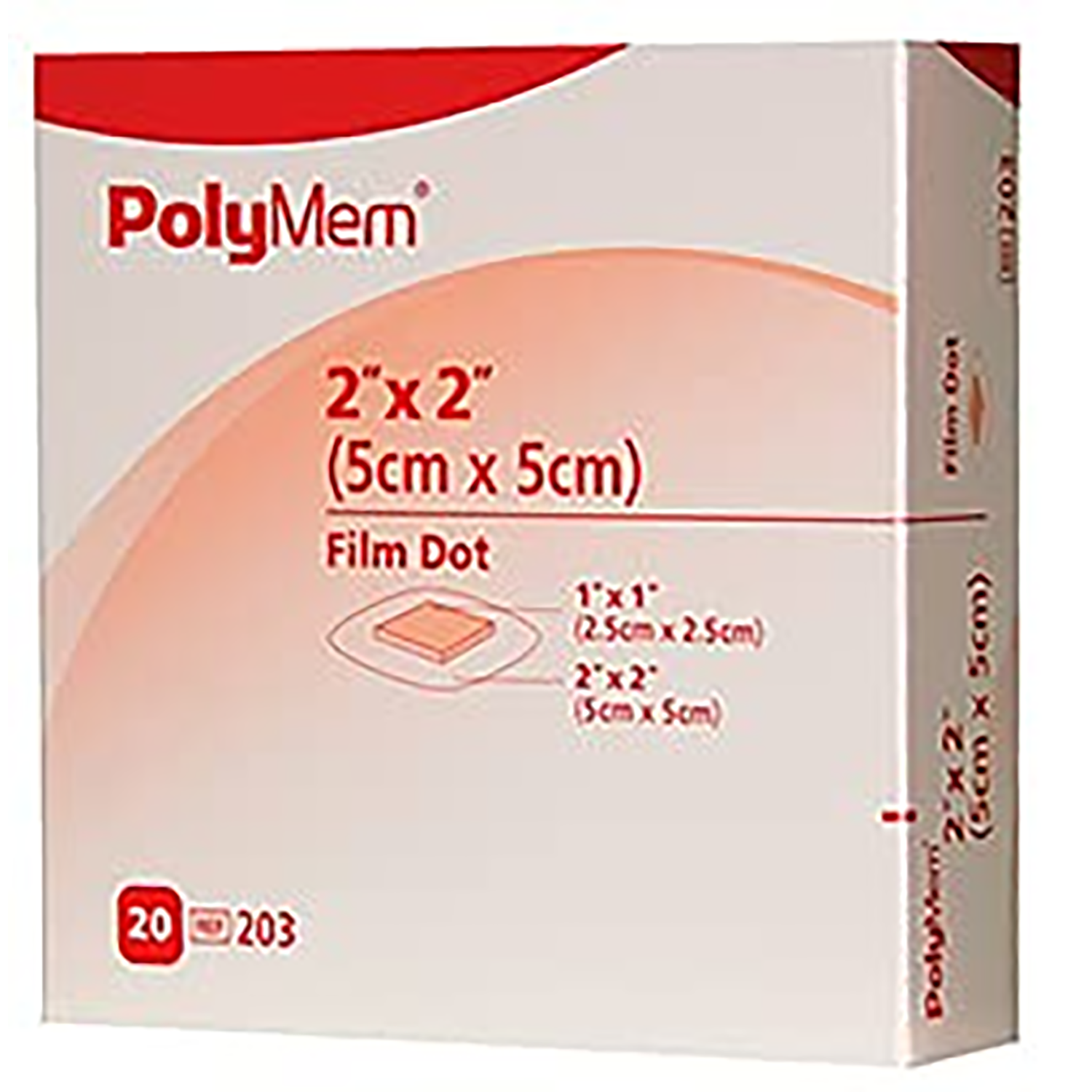 PolyMem Film Adhesive Dressing | 5 x 5cm | Pack of 20