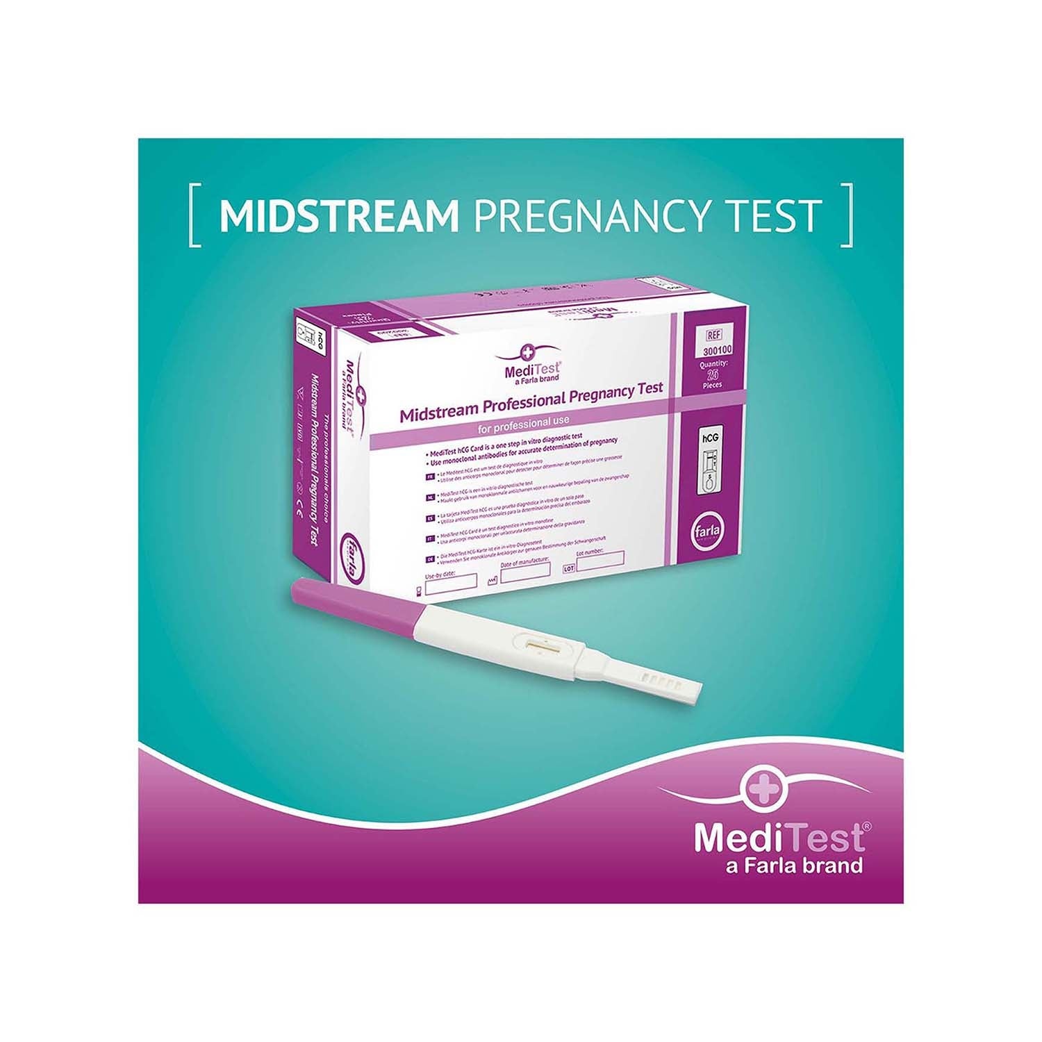 MediTest Midstream Professional Pregnancy Tests | Pack of 25 (1)