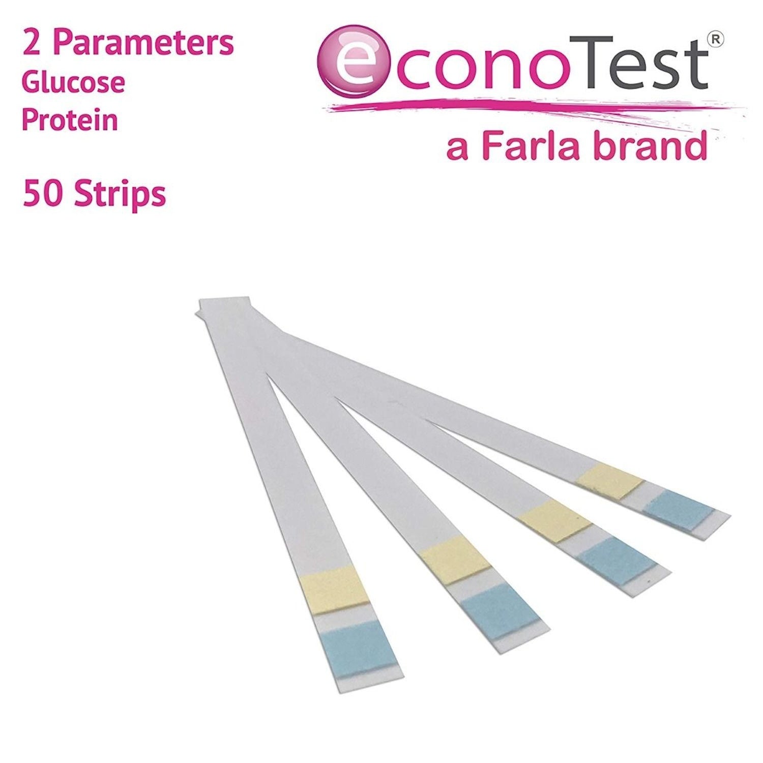 econoTest Urinalysis Reagent Strips | 2 Parameter | Pack of 50 | Short Expiry Date (1)