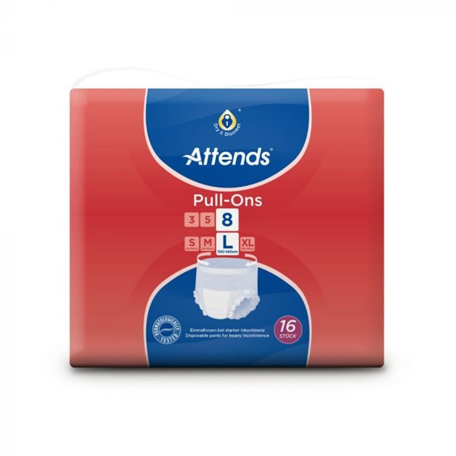 Attends Pull-Ons 8 Large | Pack of 16 (1)