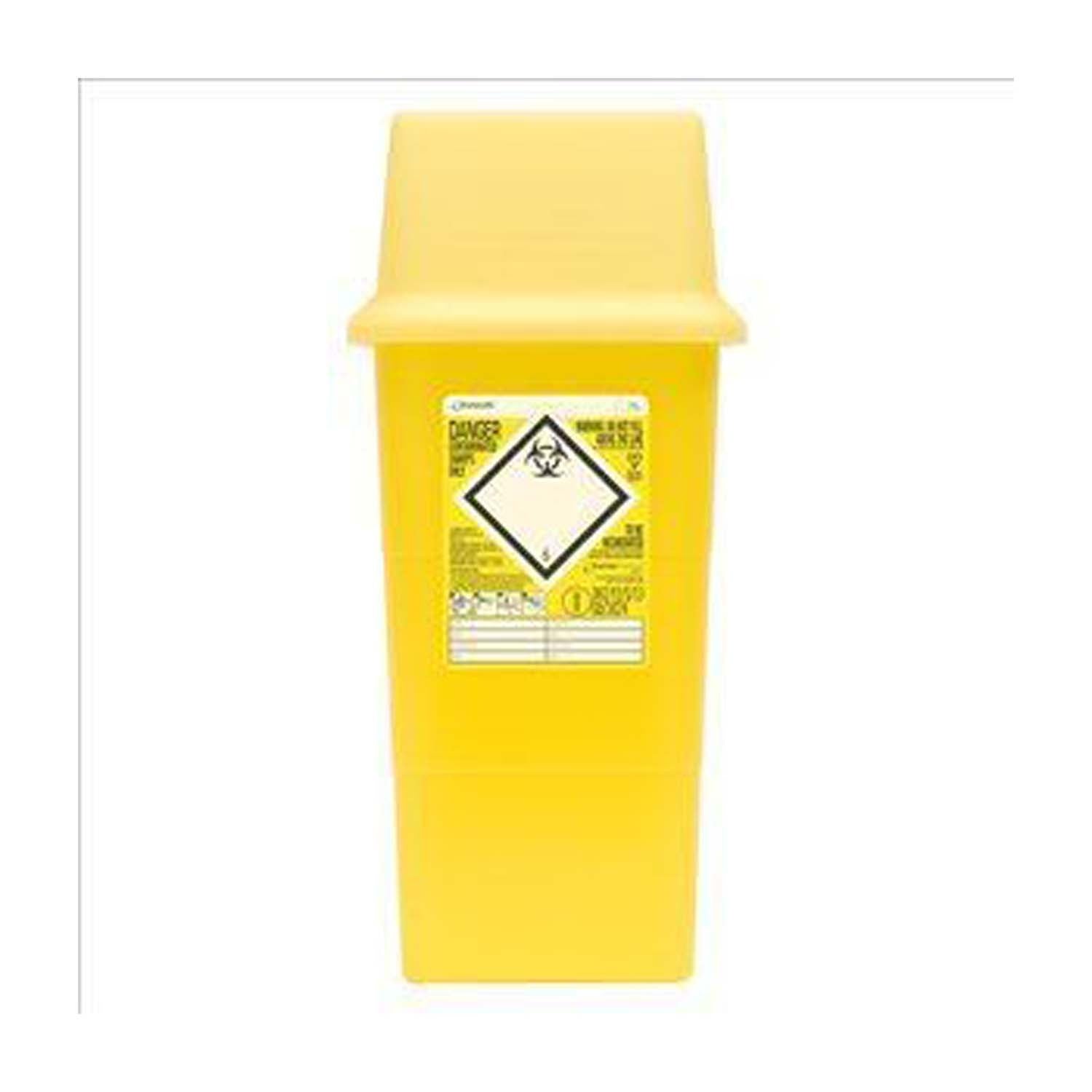 Frontier Sharpsafe Sharps Container | Grey Body | Yellow Lid | 7L | Single