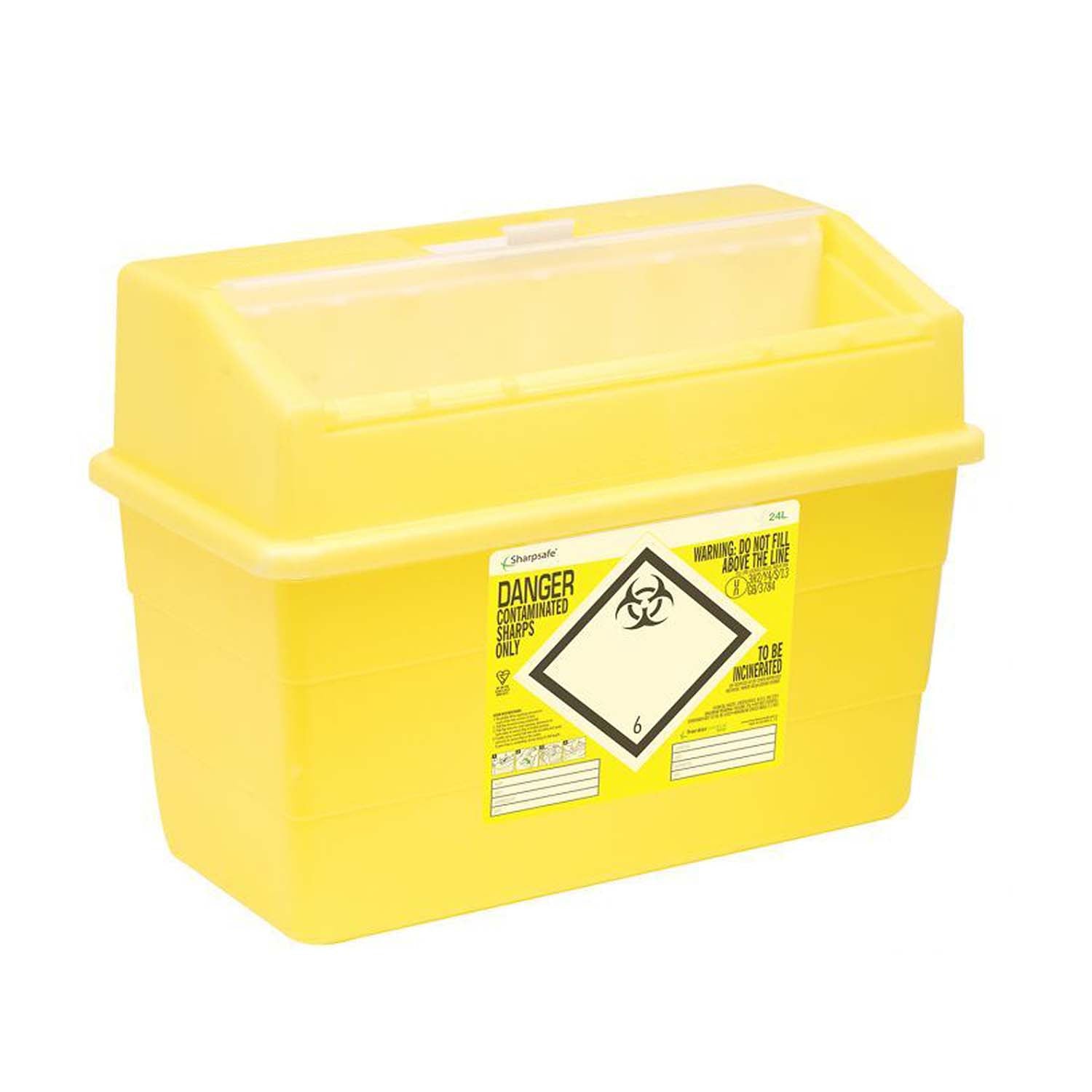 Frontier Sharpsafe Sharps Container | Yellow | 24L | Single (1)