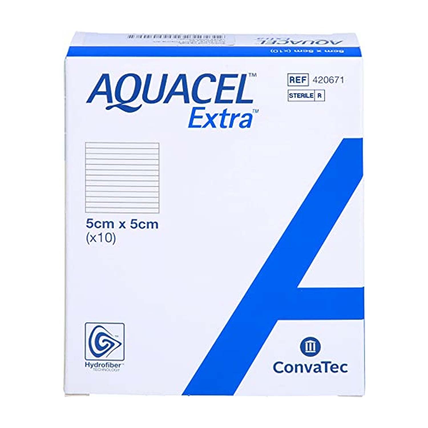 Aquacel Extra Gelling Fibre Dressing | 5 x 5cm | Pack of 10