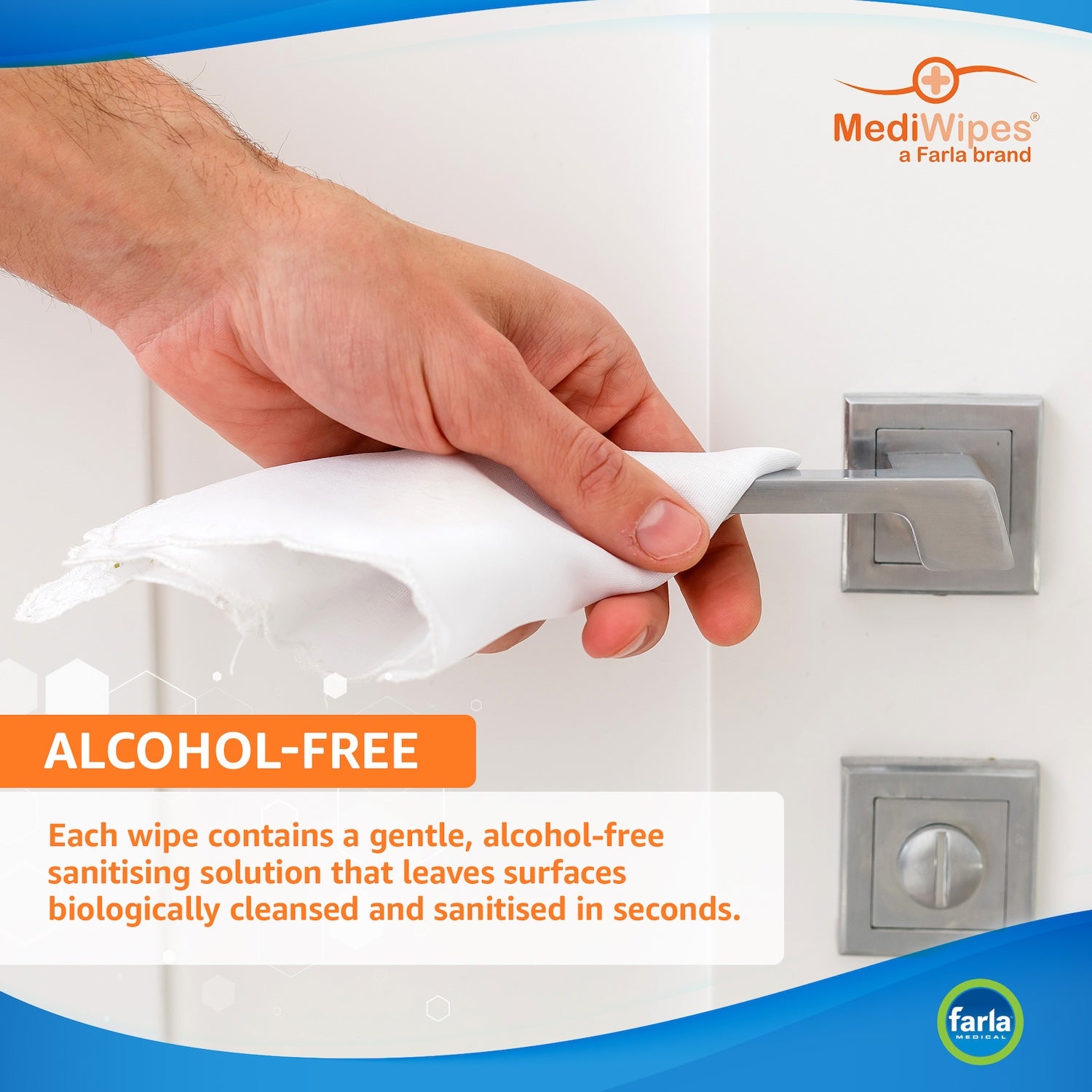 MediWipes Alcohol Free Surface Wipes | Moist | Medium | Pack of 200 (4)