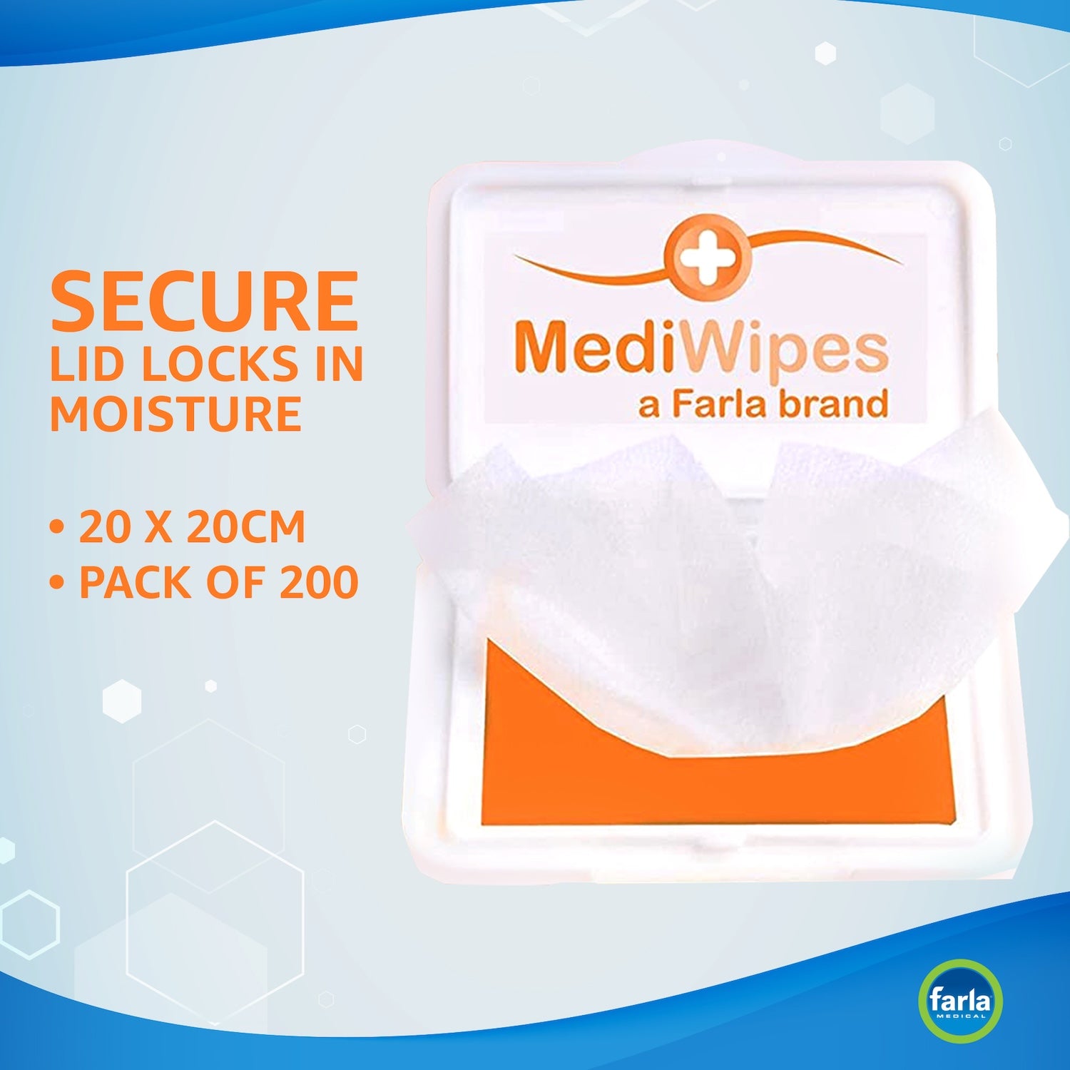 MediWipes Alcohol Free Surface Wipes | Moist | Medium | Pack of 200 (5)