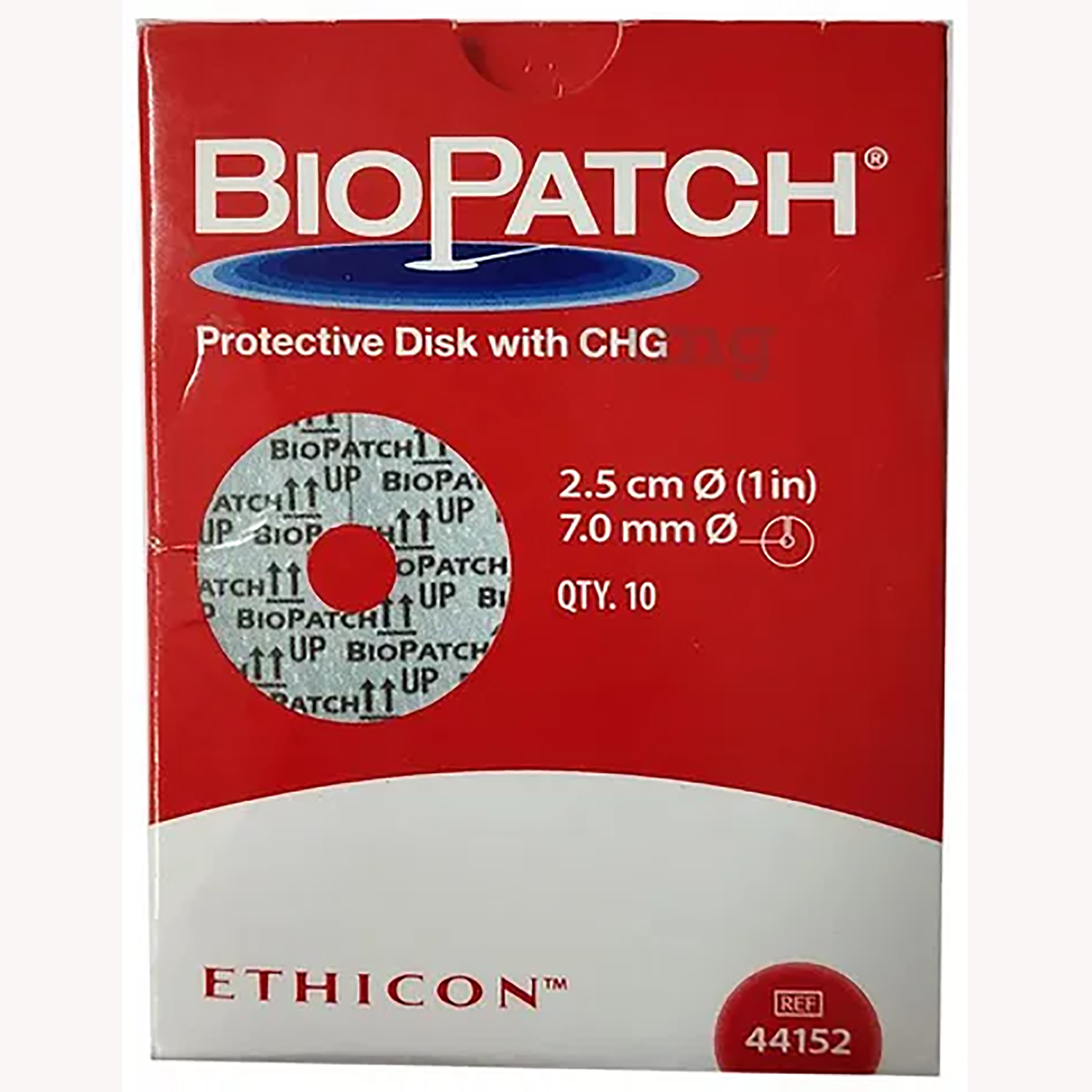 Ethicon Biopatch Protective Disk | 2.5cm/7mm Hole | Pack of 10 (1)